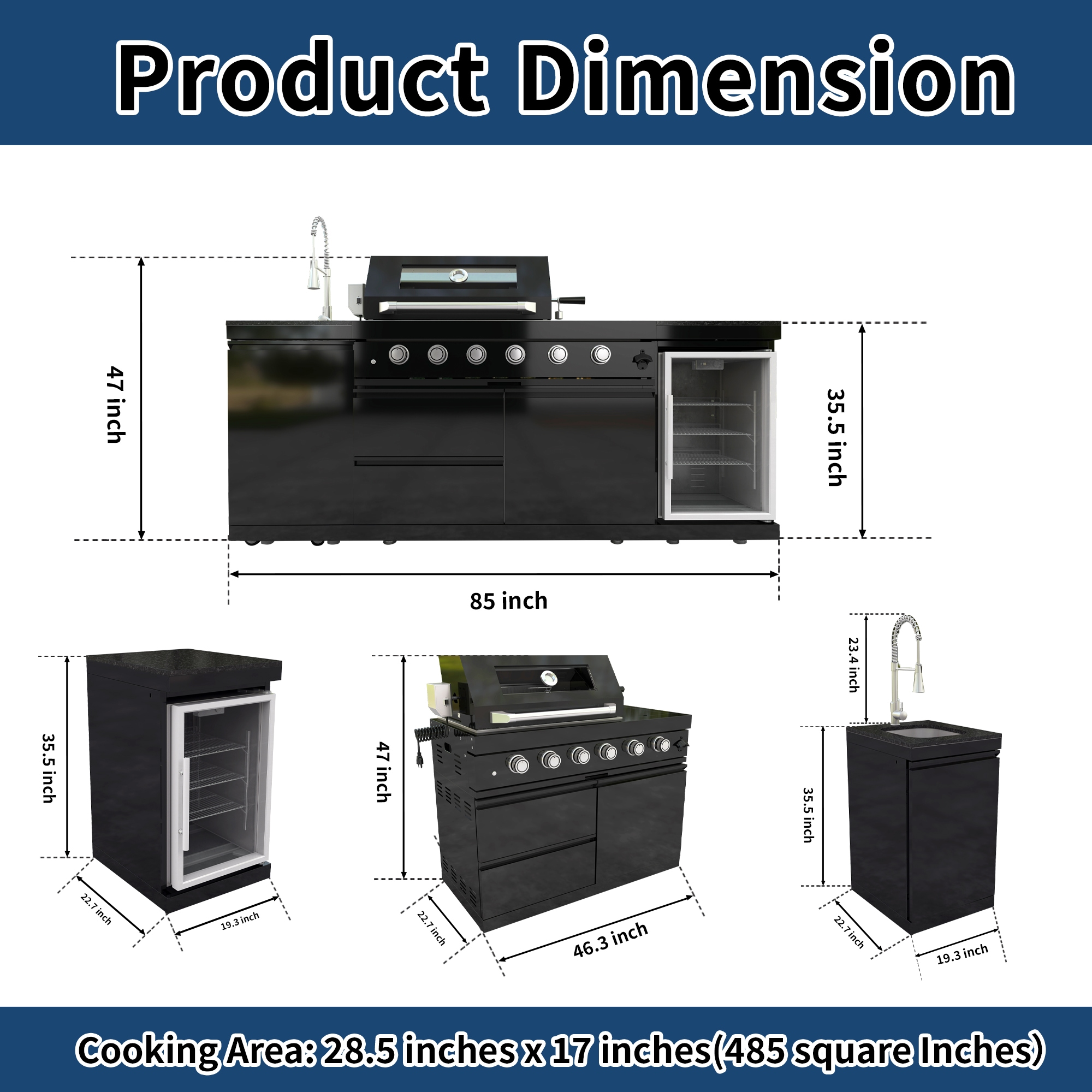 Xspracer ML-MOKS06 Modular-Outdoor-Kitchens - View #2
