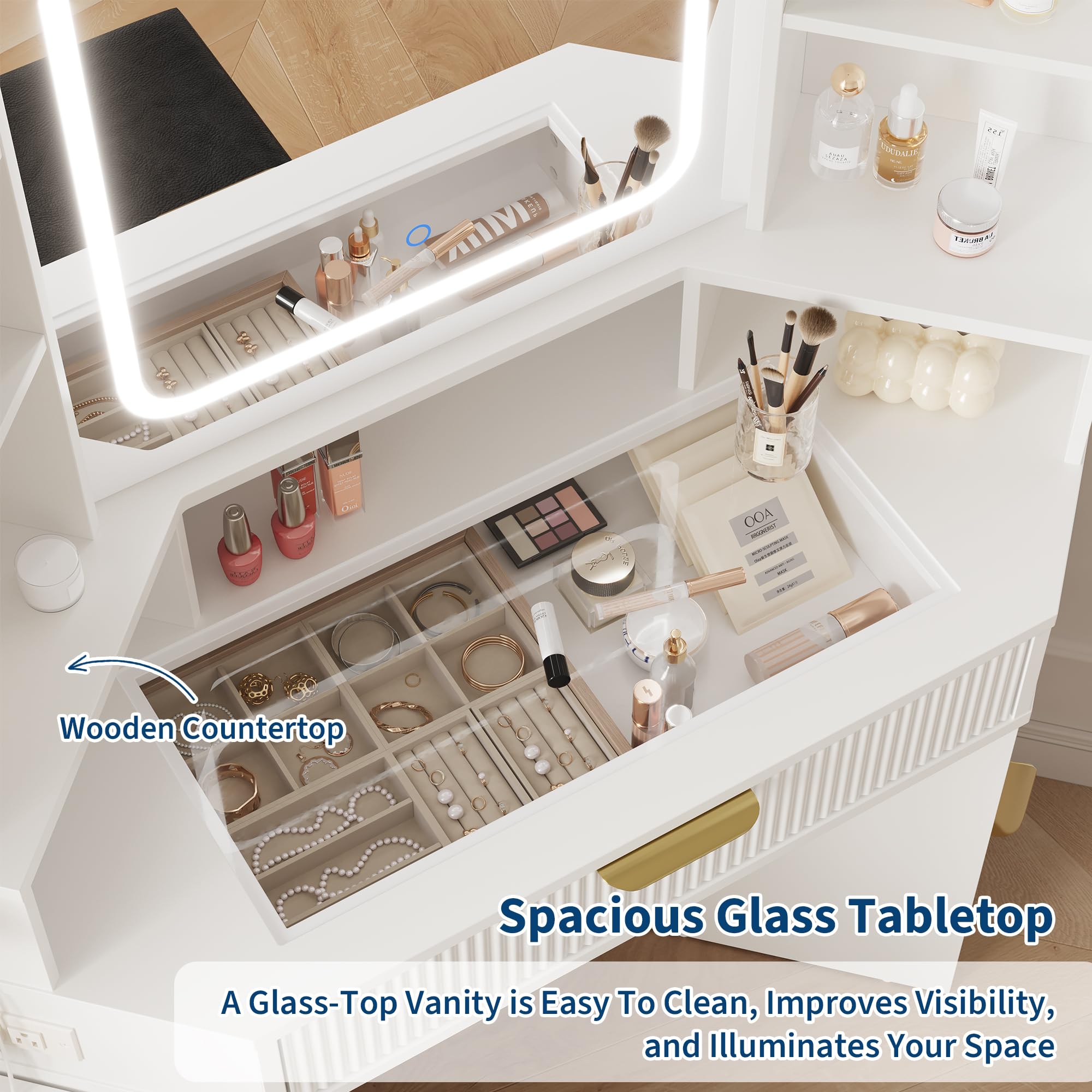 GarveeLife CLJ602T8GKW0RE3 Bedroom-Vanities - View #4