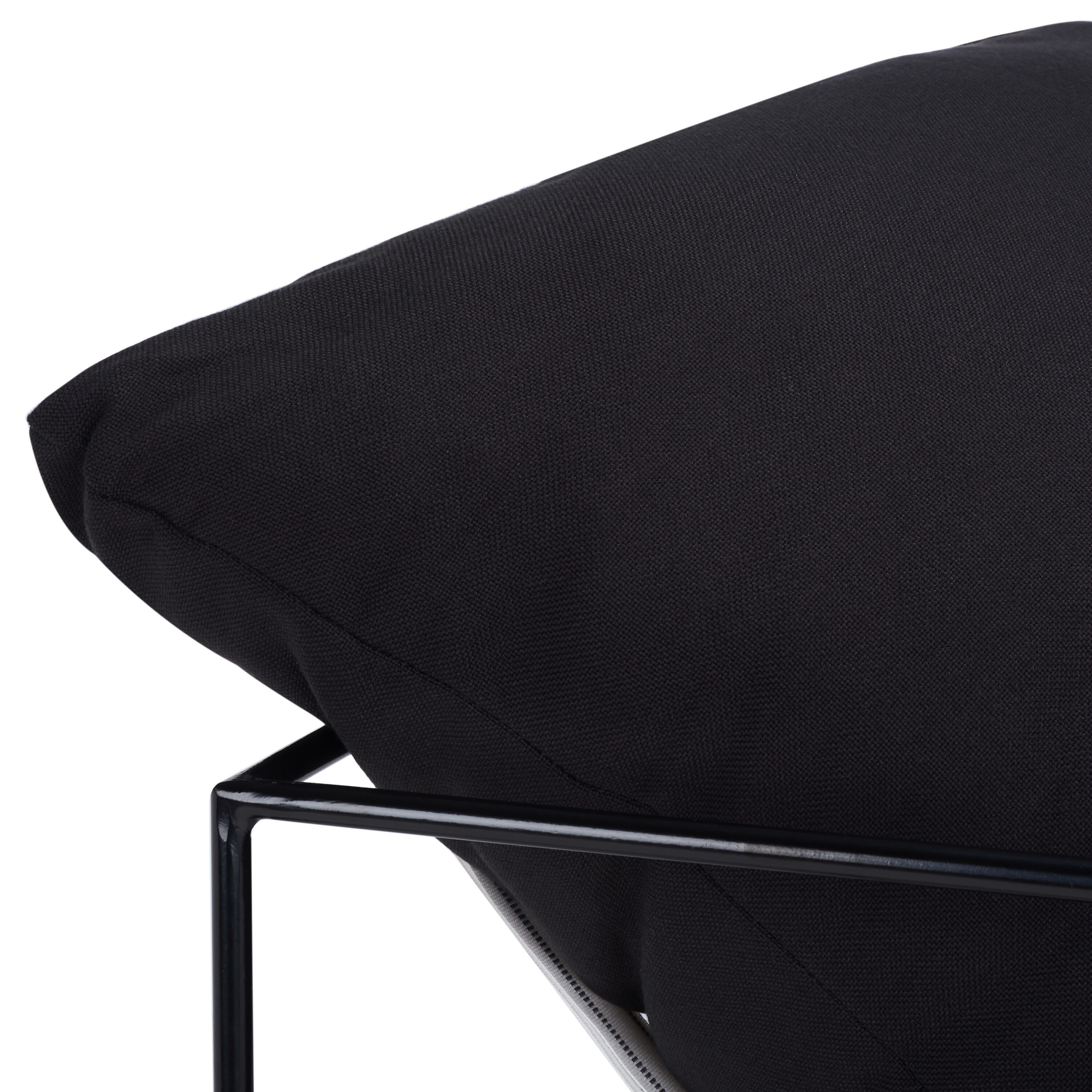 Portland Black Iron Frame Pillow Top Accent Chair