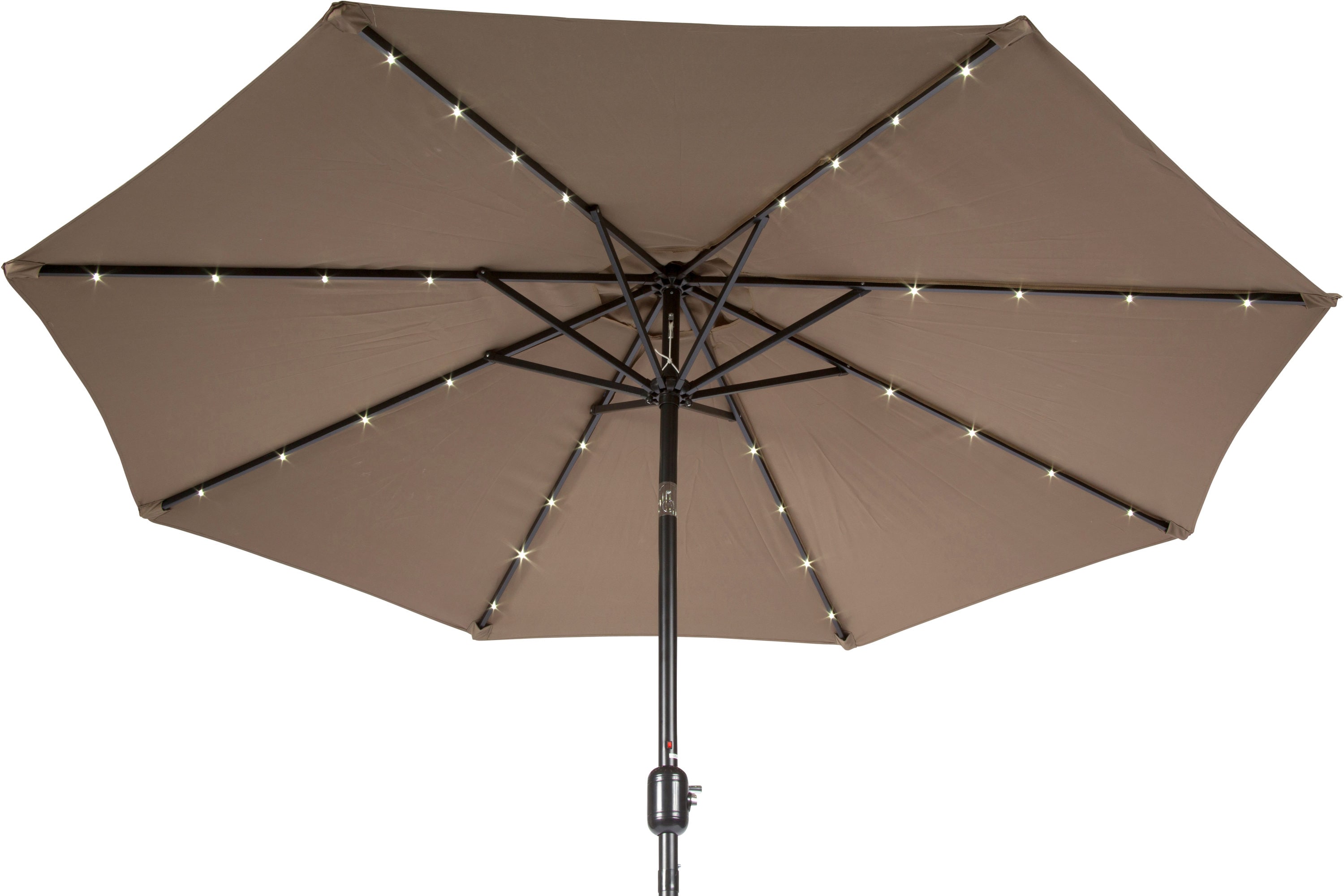 Deluxe Solar Powered LED Lighted Patio Umbrella 9' By Trademark Innovations 