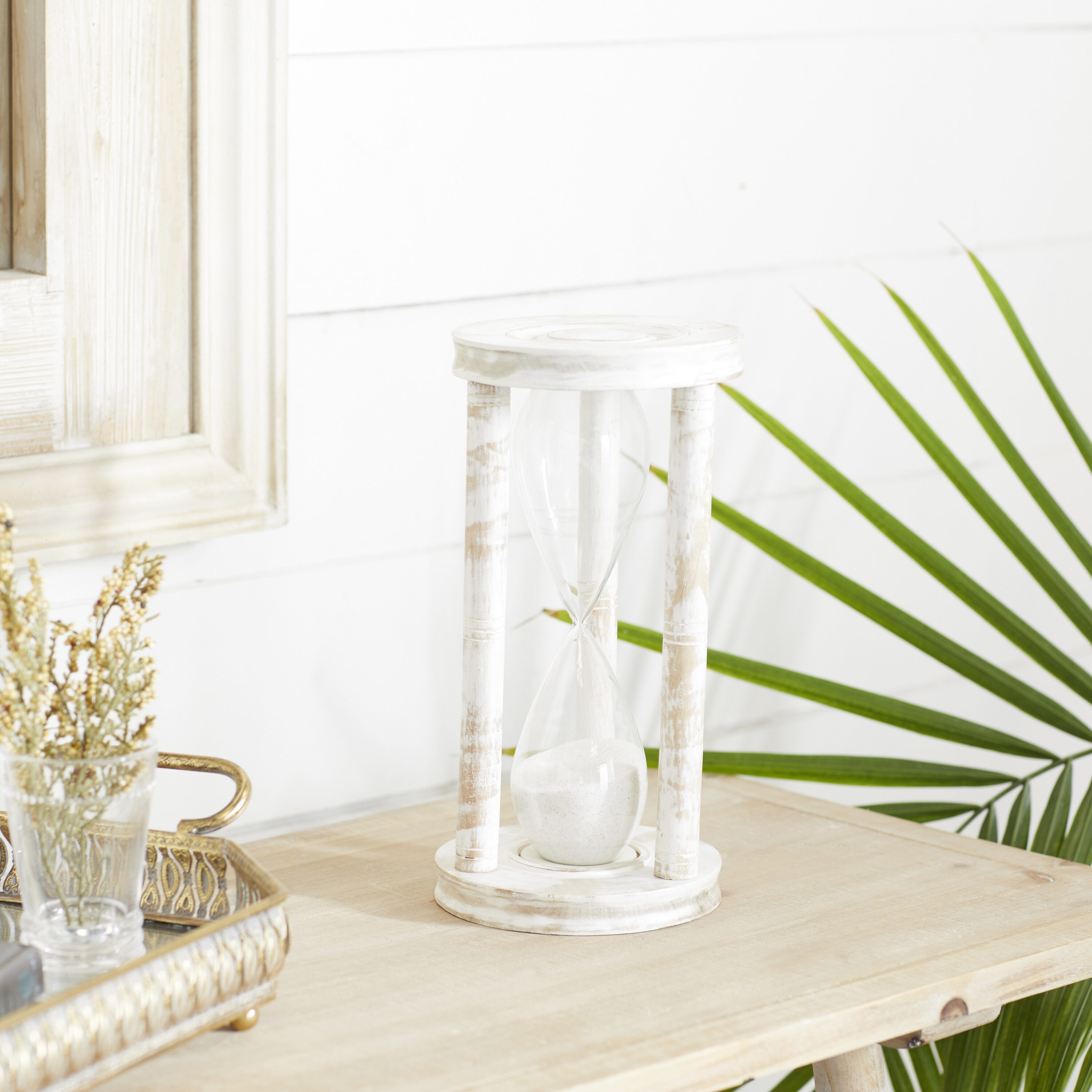 Grayson Lane 46764 White Wood Modern Sculpture