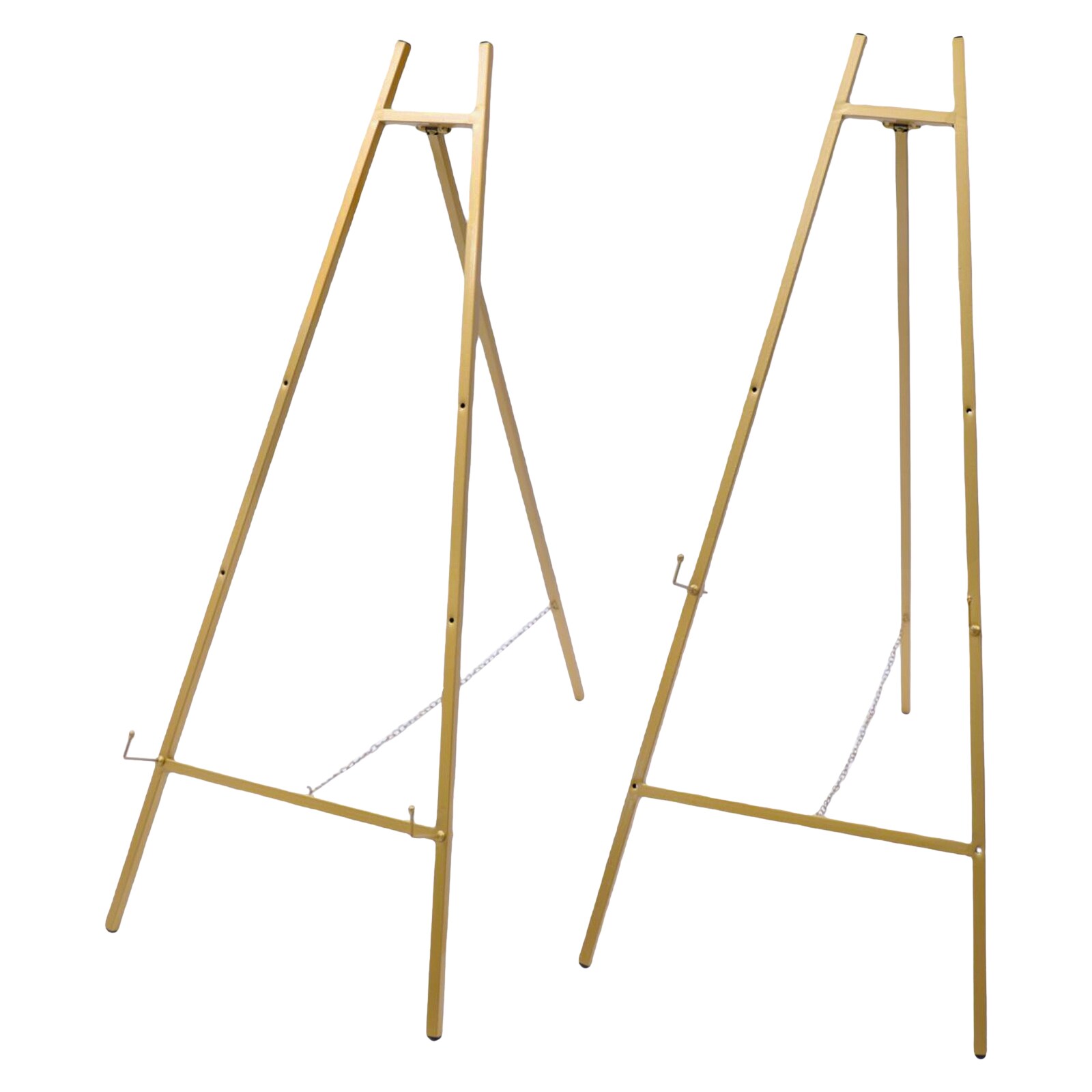 CNCEST HG-ZJ8670-450 1.64-ft W x 3.4-ft H Peaked Gold Wrought iron Garden Arbor