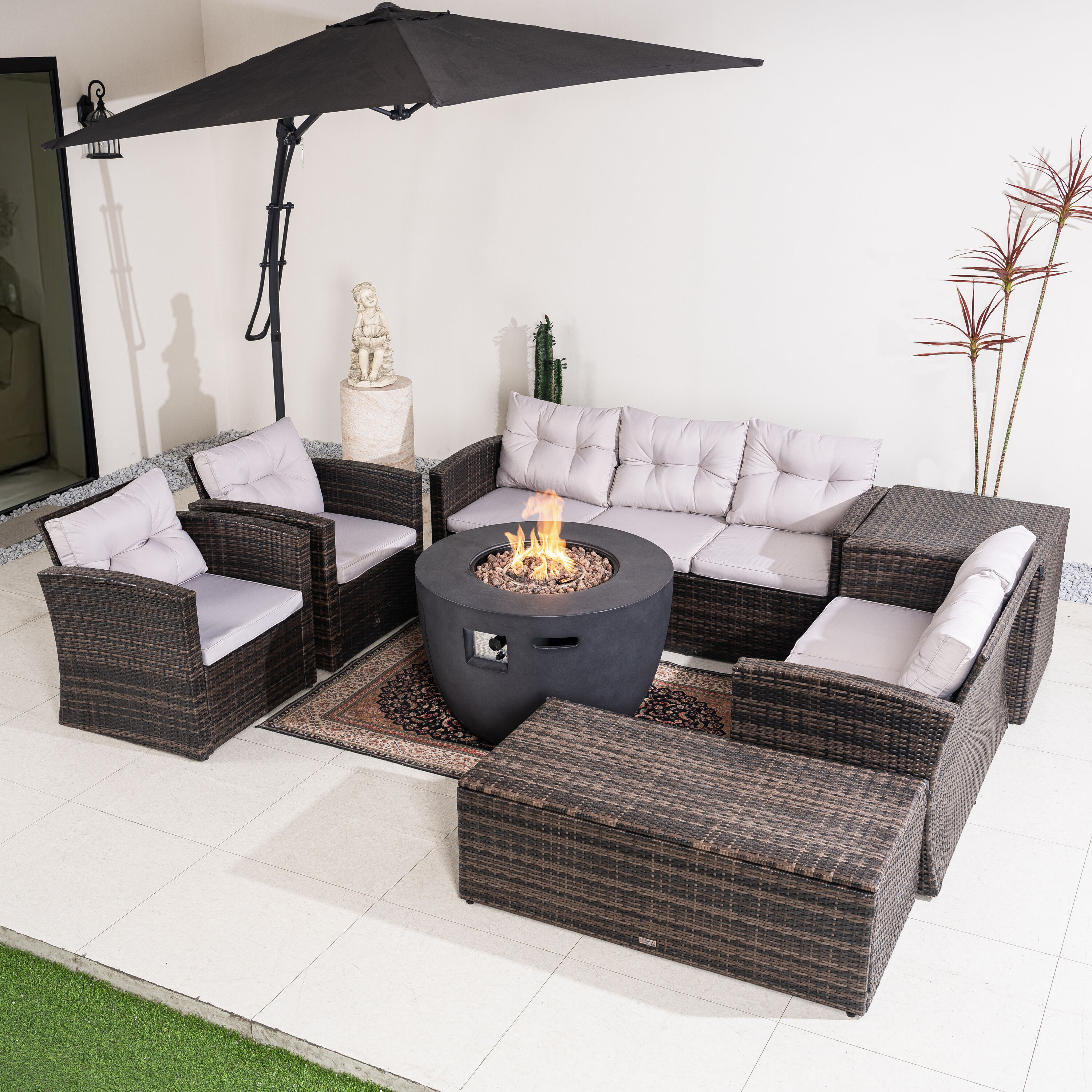 Direct Wicker DWG-2160DG1503B Patio-Conversation-Sets - View #2