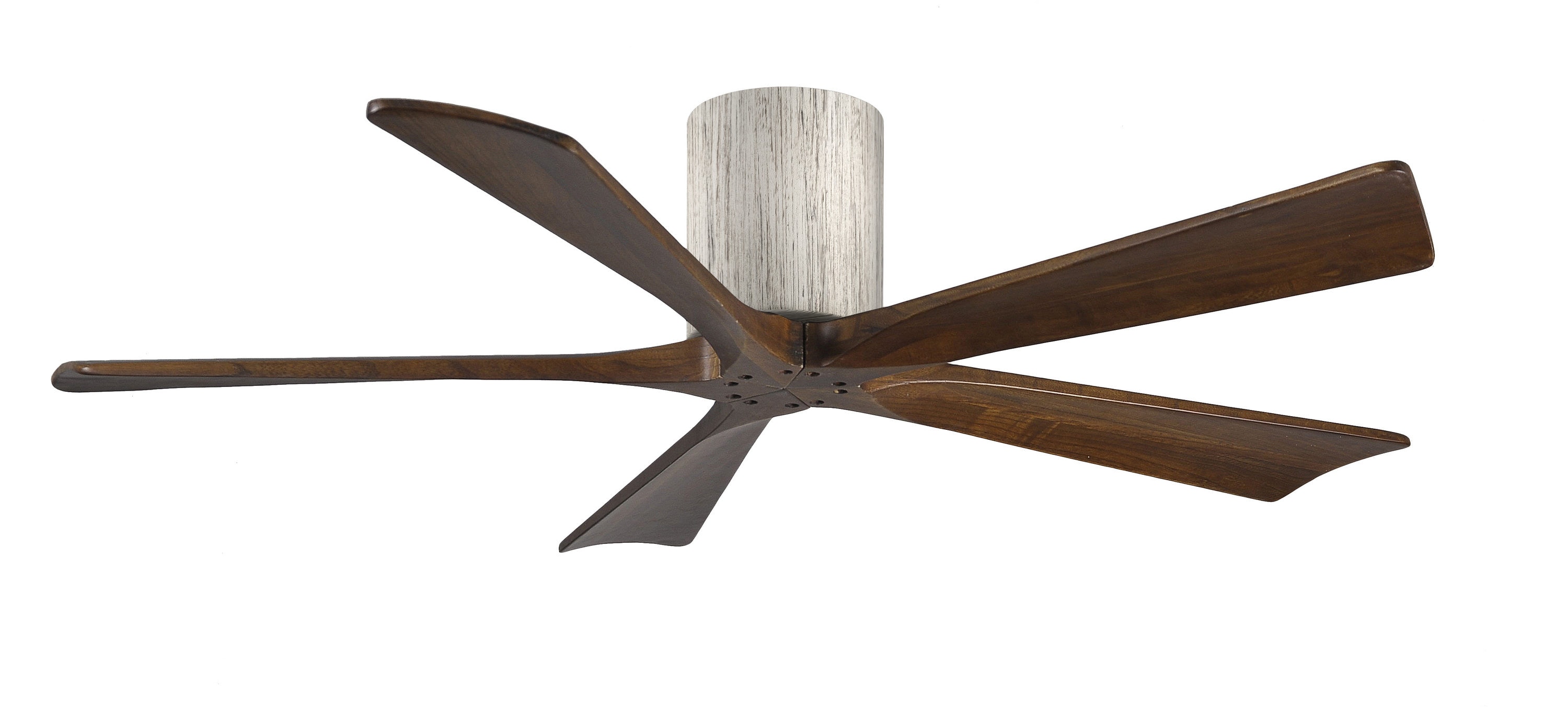 Matthews Fan Company IR5H-BW-WA-52 Irene-5H 52-in Outdoor Flush Mount Barn Wood with Walnut Blades Ceiling Fan Without Light - Remote Included ( 5 -Blade )