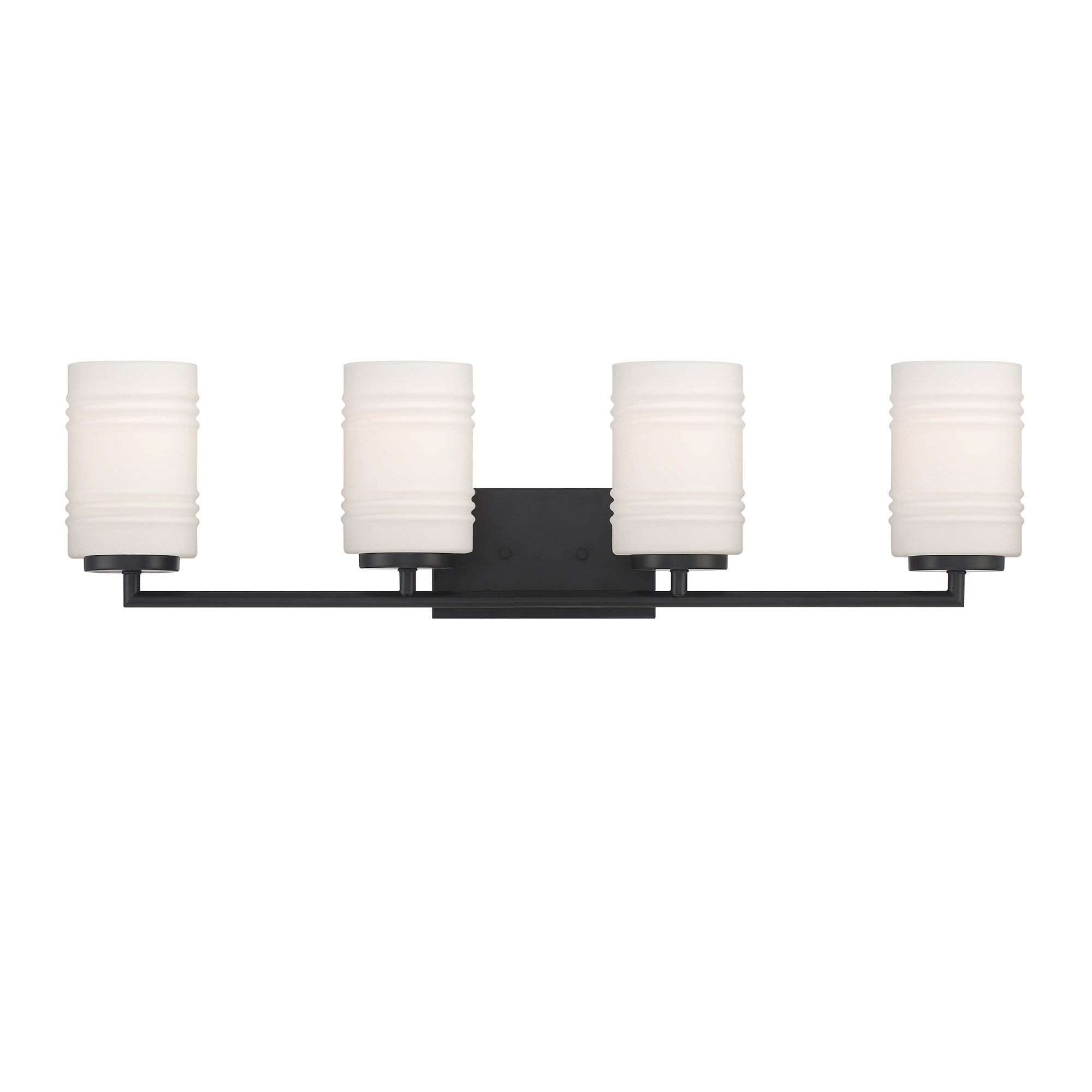 Leavenworth Sleek Matte Black 33" Outdoor Vanity Light with Etched Glass