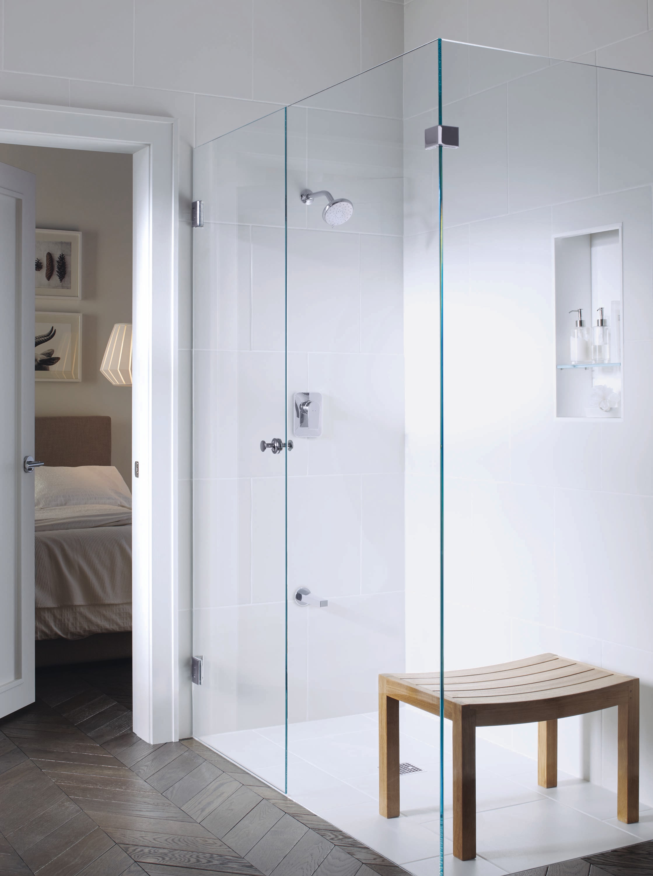 Triton Polished Chrome Double Cross Handle Wall-Mount Valve Trim