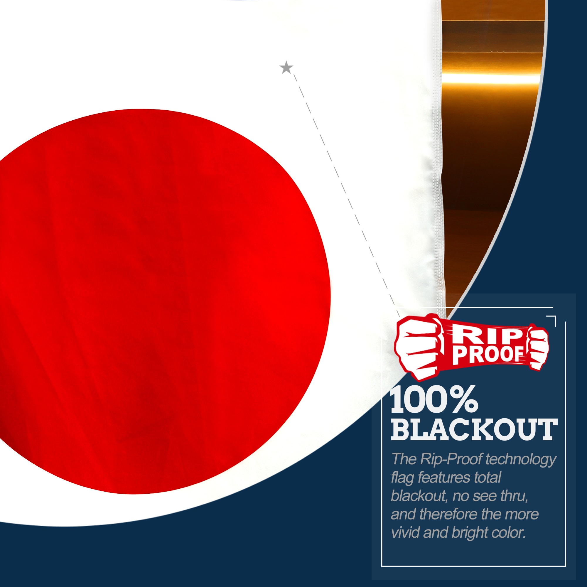 Rip-Proof 3x5 Ft Japanese National Flag with Grommets