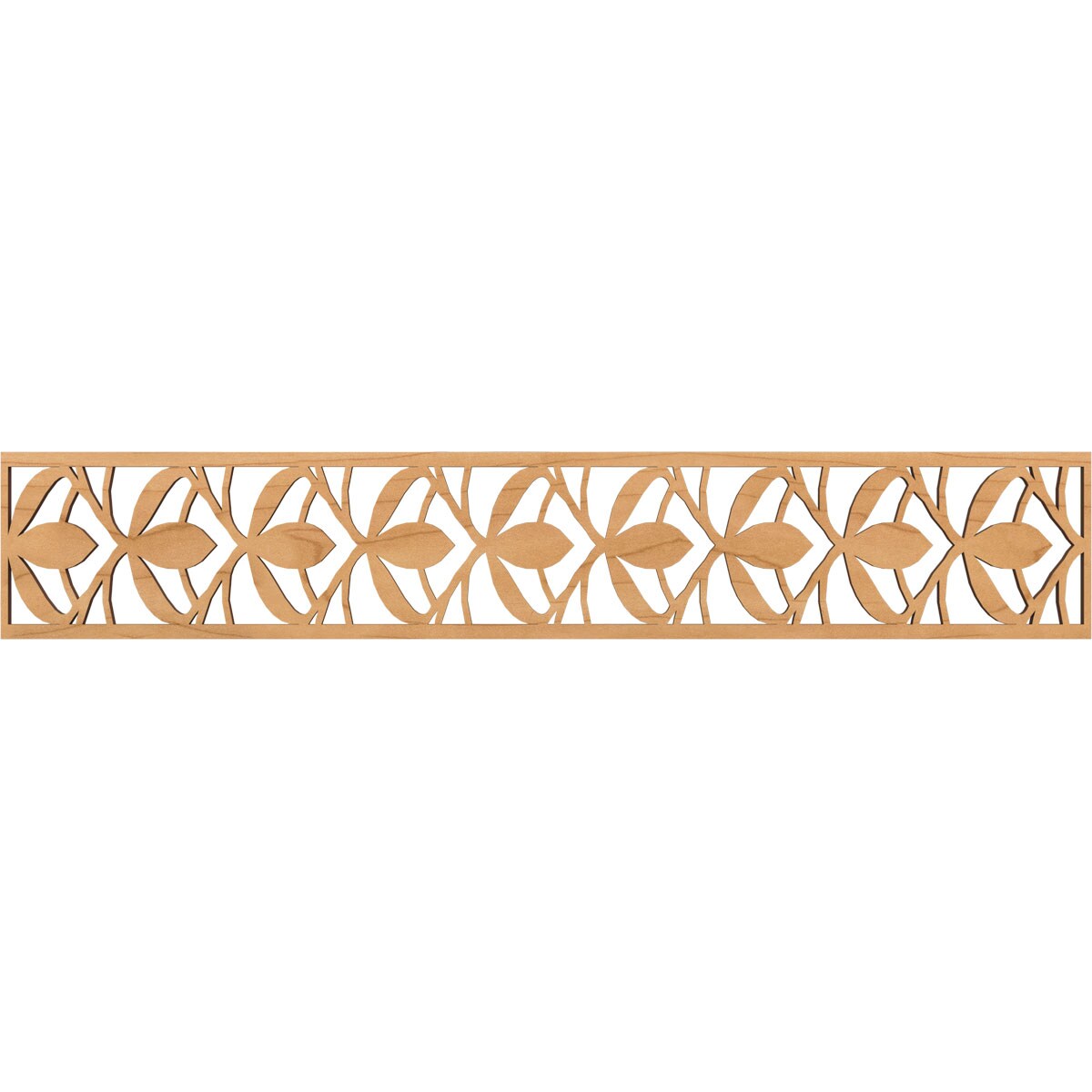 Ekena Millwork MLDB08X46SALMA Salem Fretwork Flat Trim 8-in x 3.89-ft Maple Brown Unfinished 2156893 Pierced Wall Panel Moulding