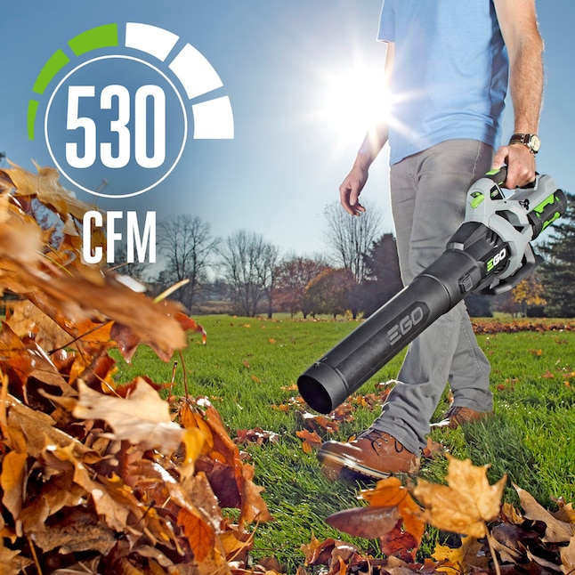 EGO POWER+ 56-volt 530-CFM 110-MPH Battery Handheld Leaf 2.5 Ah ( Battery and Charger Included) in the Leaf Blowers department at Lowes.com