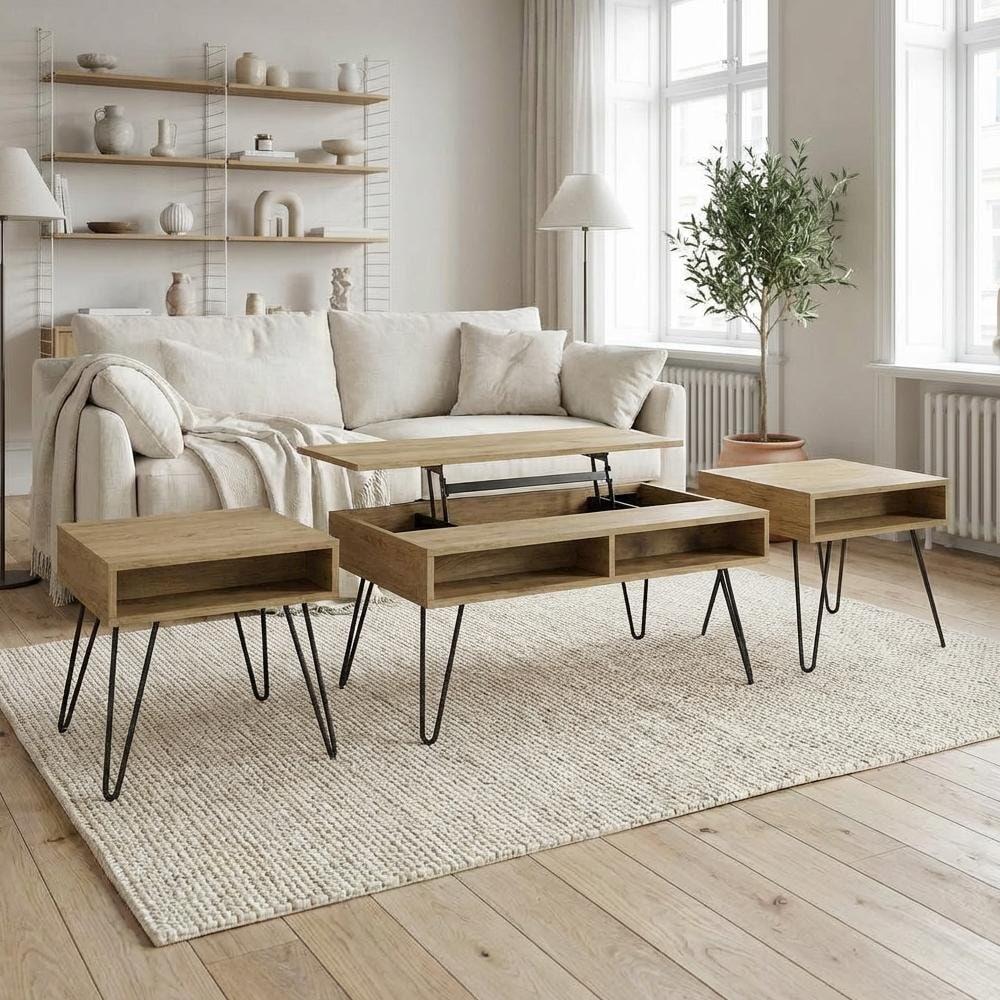 FurniFact BO3942302WHT Accent-Table-Sets - View #3