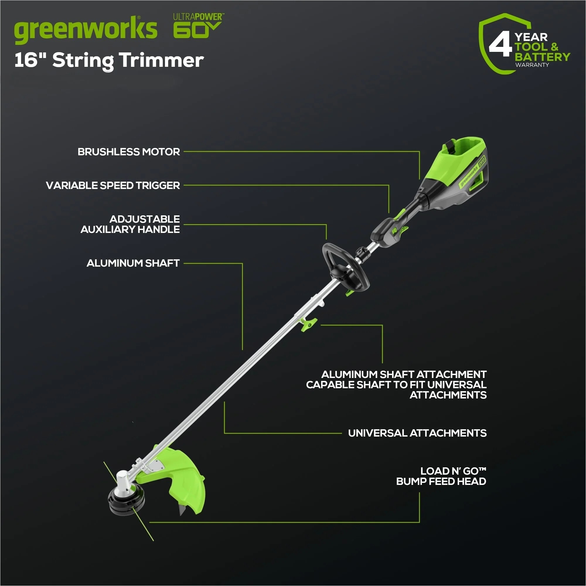 Greenworks Pro ST80L252 Cordless-String-Trimmers - View #3