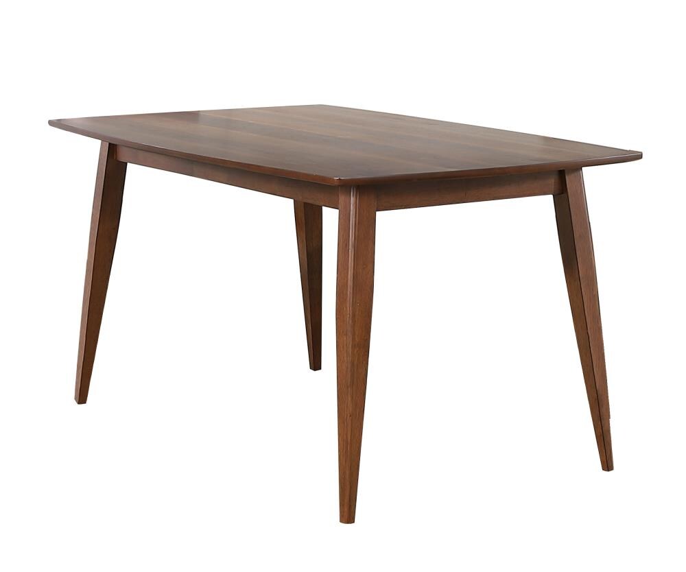 Sunset Trading DLU-MC3660 Mid Century Danish Walnut Contemporary/Modern Dining Table, Wood with Distressed Brown Wood Base
