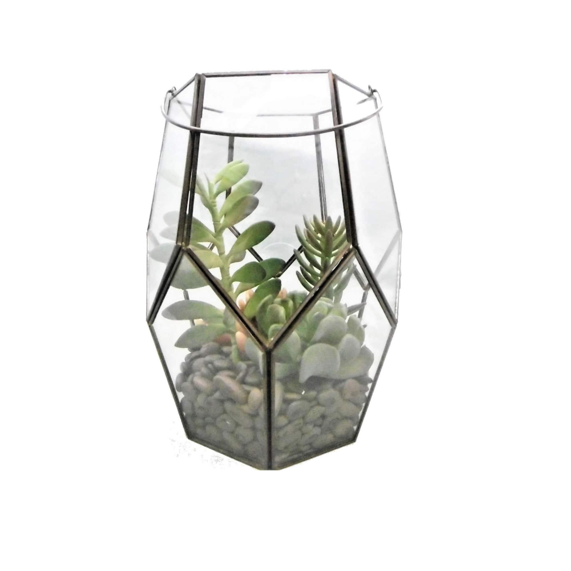 Vickerman FM180801 10-in Green Indoor Succulent Artificial Plant