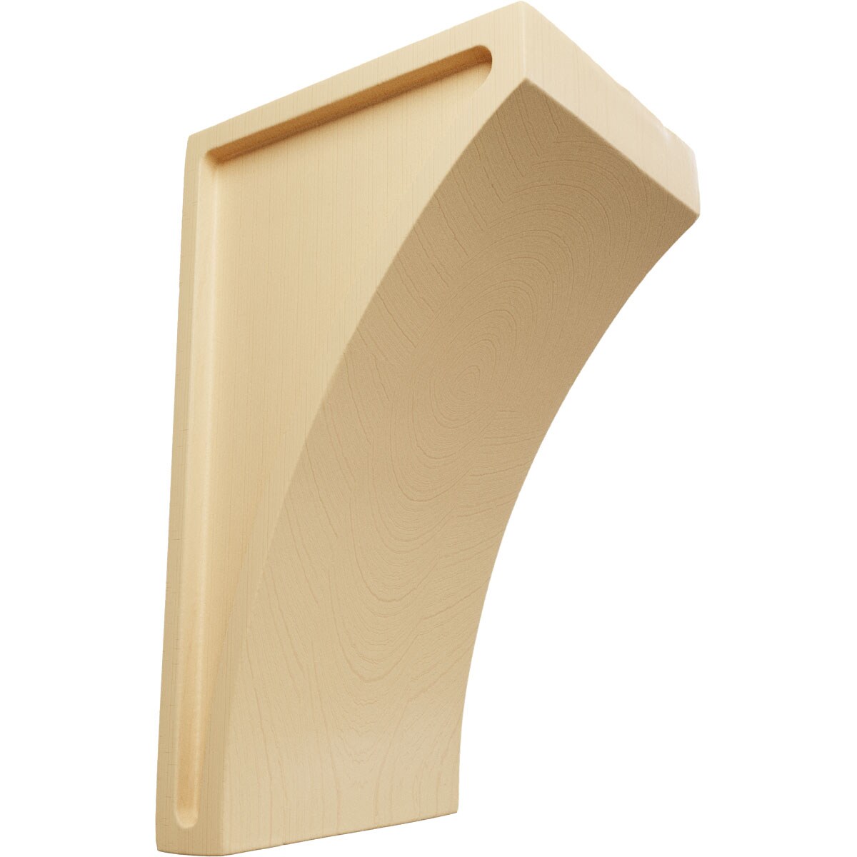 Ekena Millwork CORW03X03X06LWMA 3.0-in x 3.5-in x 6.0-in Unfinished Maple Wood Paintable/Stainable Corbel