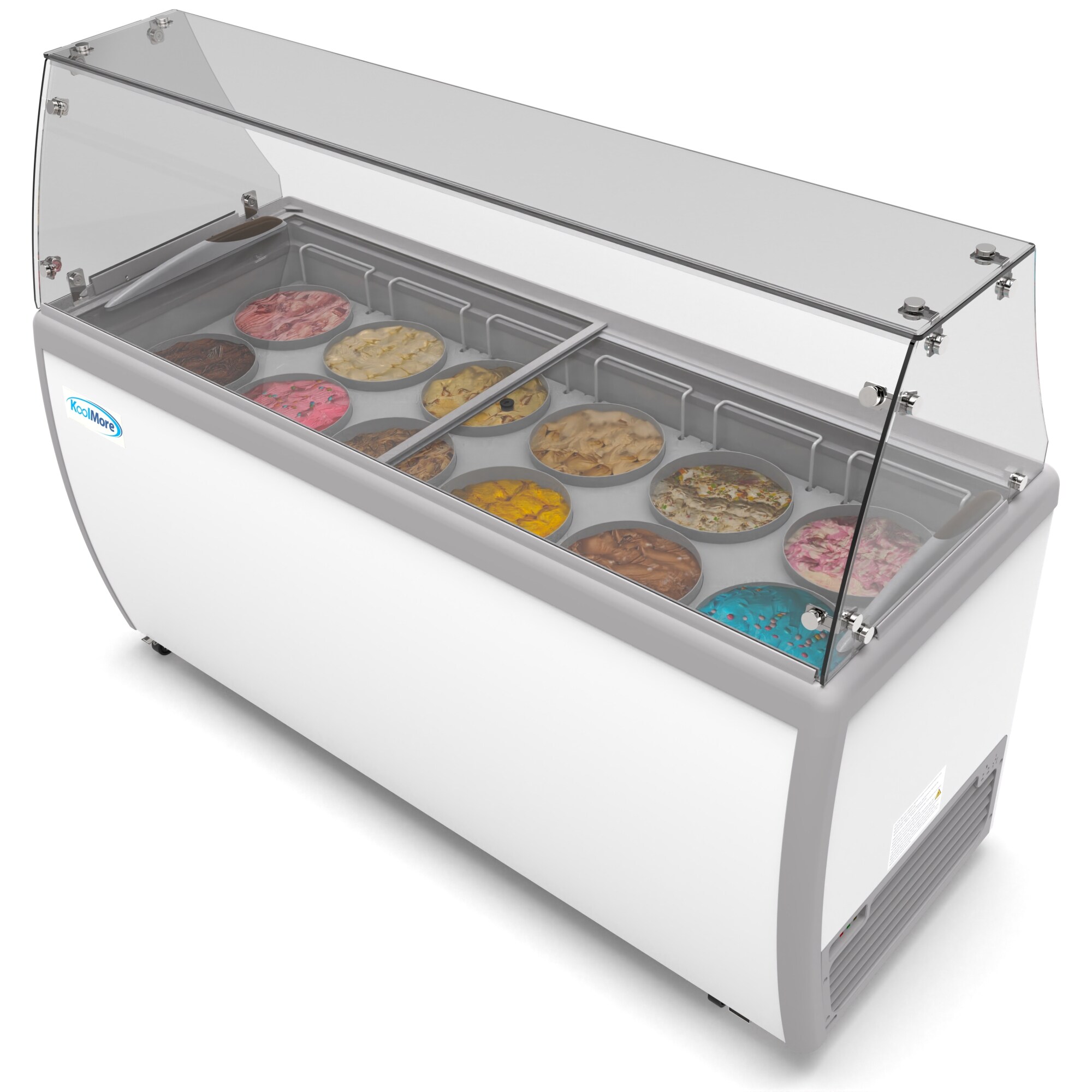 KoolMore KM-ICD-71SD-FG 20-Cu. Feet Chest Manual Commercial Freezer in White Steel