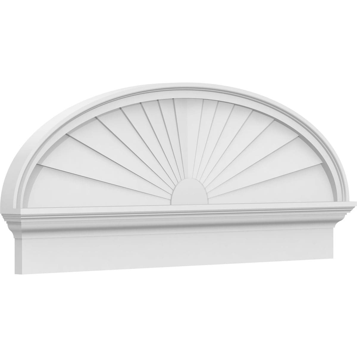 Ekena Millwork PEDPC044X180ELL01 47.5-Inches W x 17.875-Inches L PVC Pediment