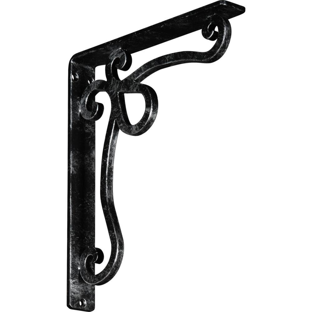 Ekena Millwork BKTM01X10X12SOLASV Orleans 10-in x 1.5-in x 12-in Gray Wrought iron Countertop support bracket