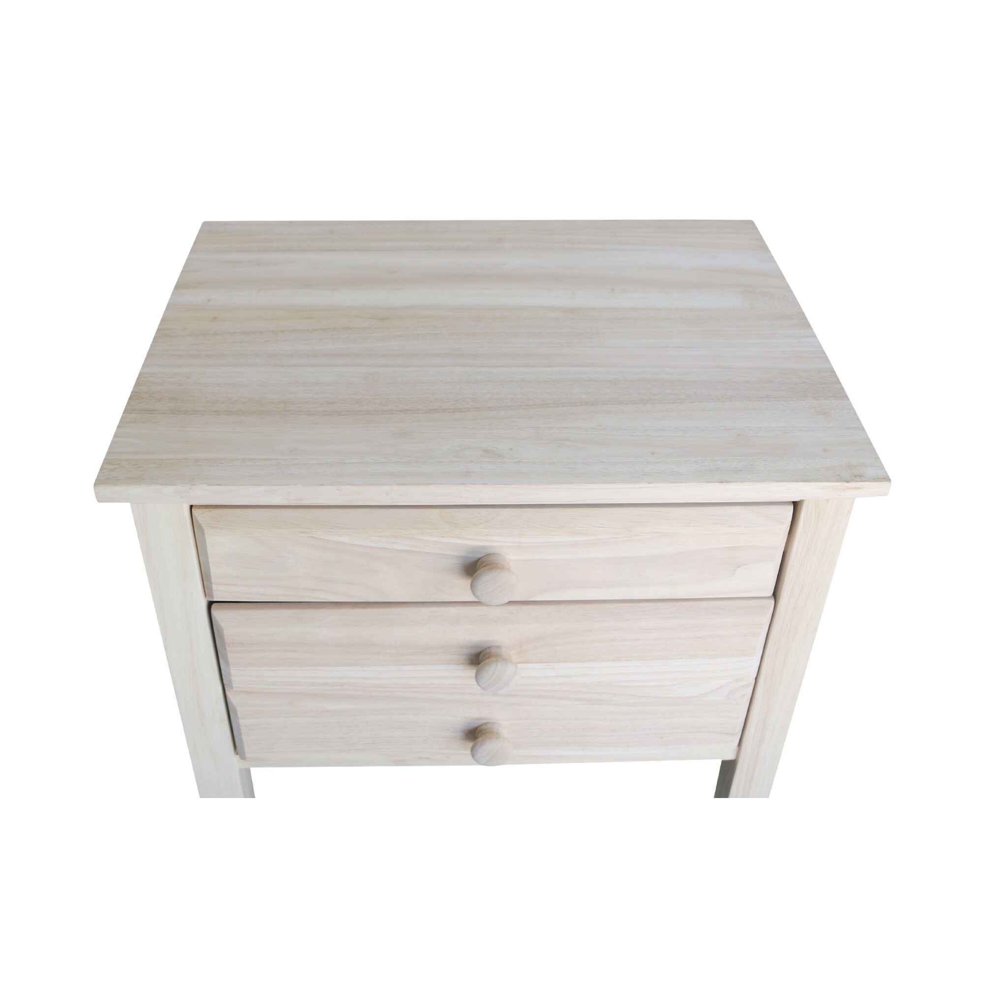International Concepts Unfinished Rubberwood Nightstand OT International Concepts Unfinished Rubberwood Nightstand OT