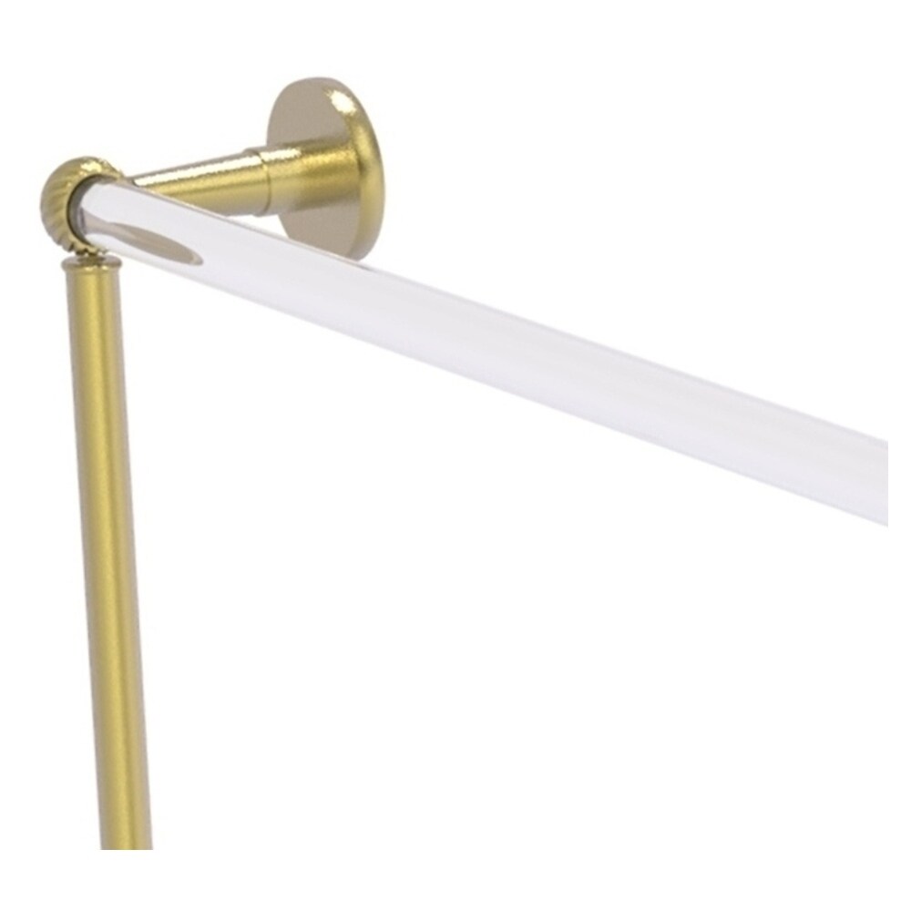 Allied Brass Clearview 36-in Double Polished Brass Wall Mount Double Towel  Bar with Grooved Accents