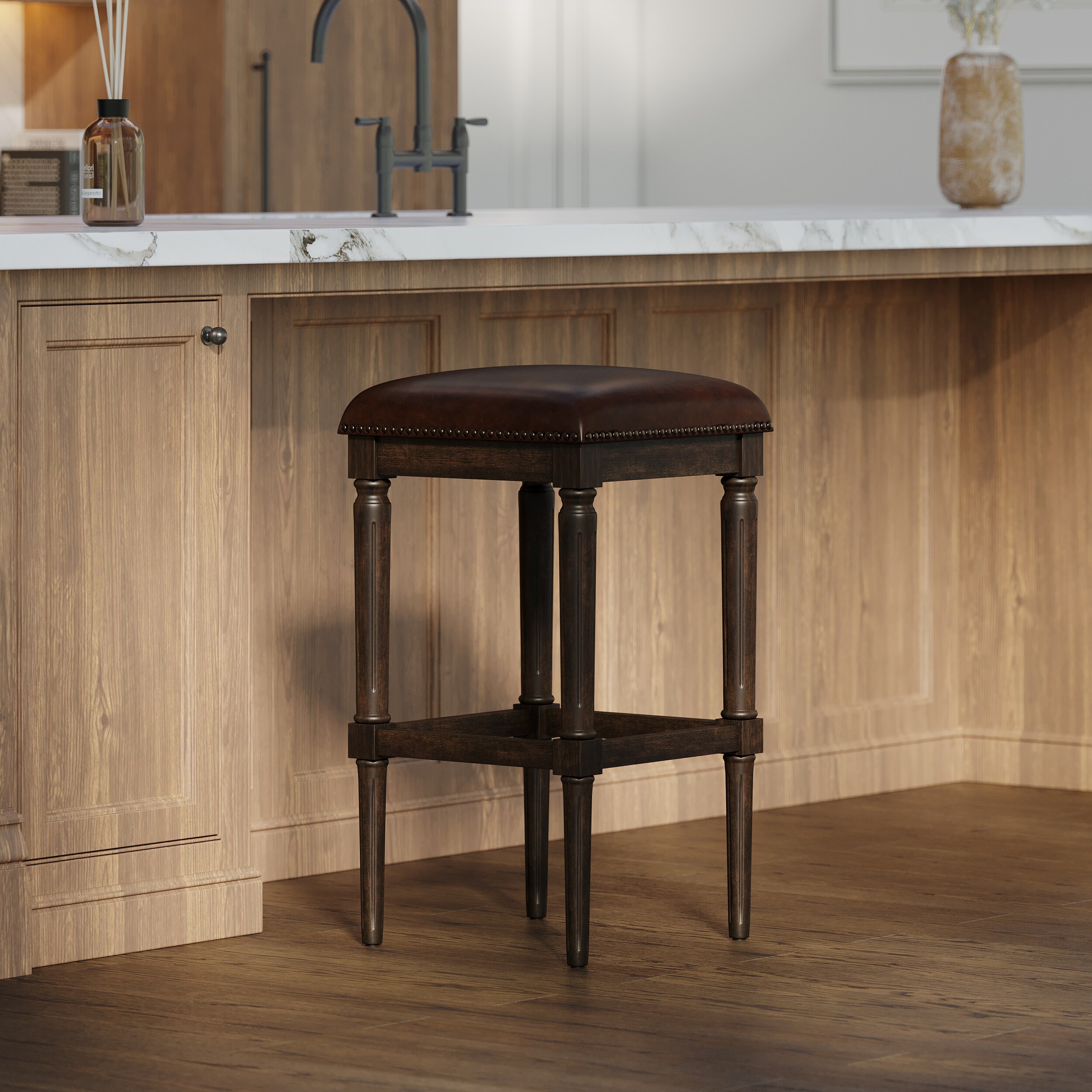 New Ridge Home Goods NR1108PU-024MH stools - View #5