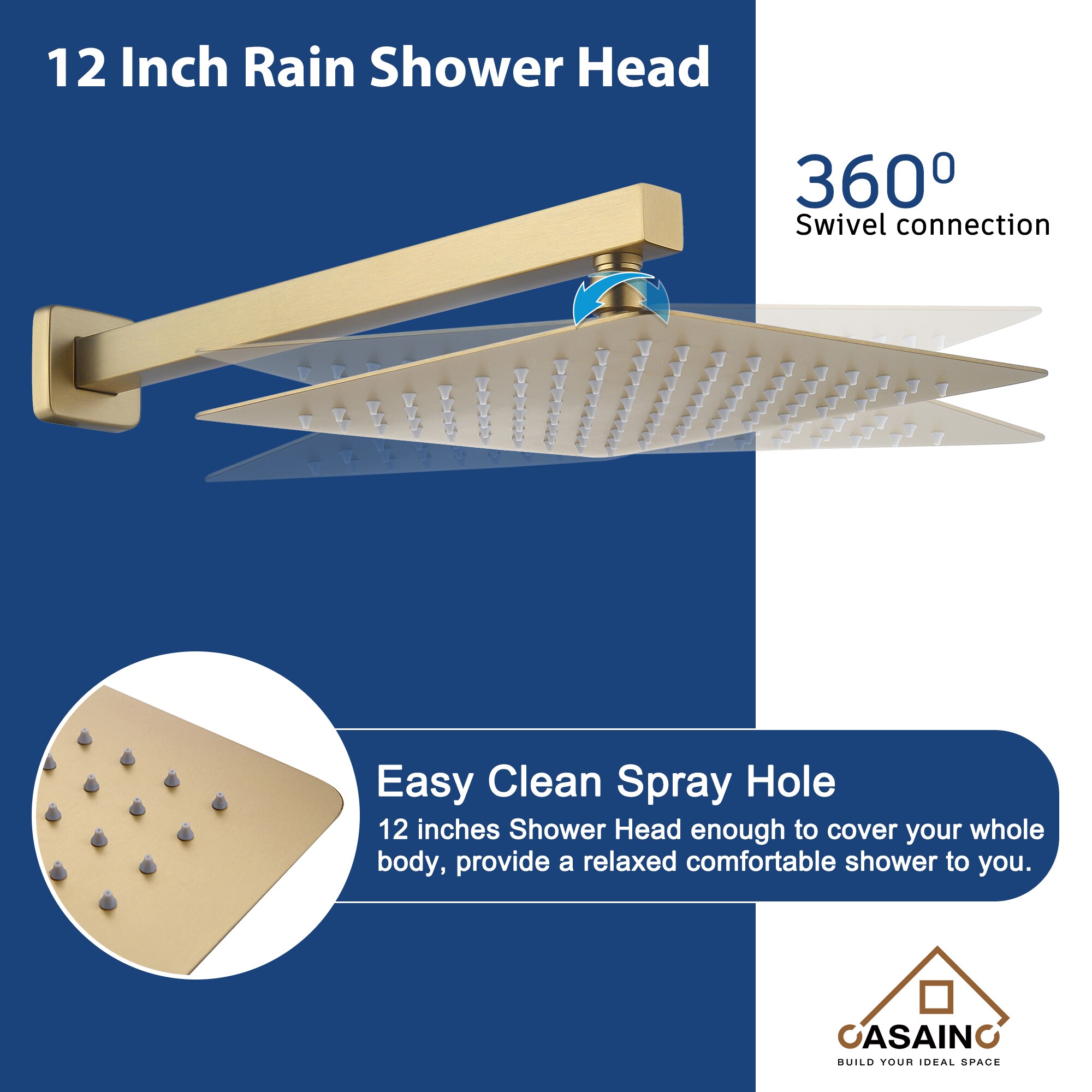 CASAINC WF-W98W03LSJ-12 Showerhead-Bar-Panels - View #9