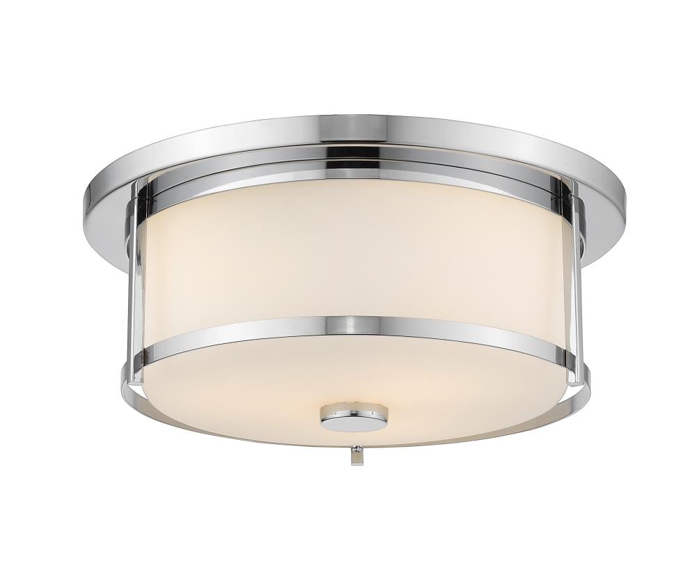 Z-Lite 465F14-CH Savannah 2 -Light 13.75-in Polished Chrome Flush Mount Light
