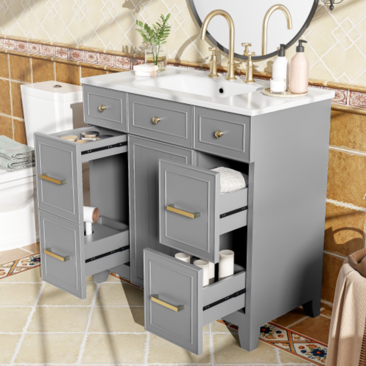 Dimakai DK-VT-25663E Bath-Vanity-Combo - View #4
