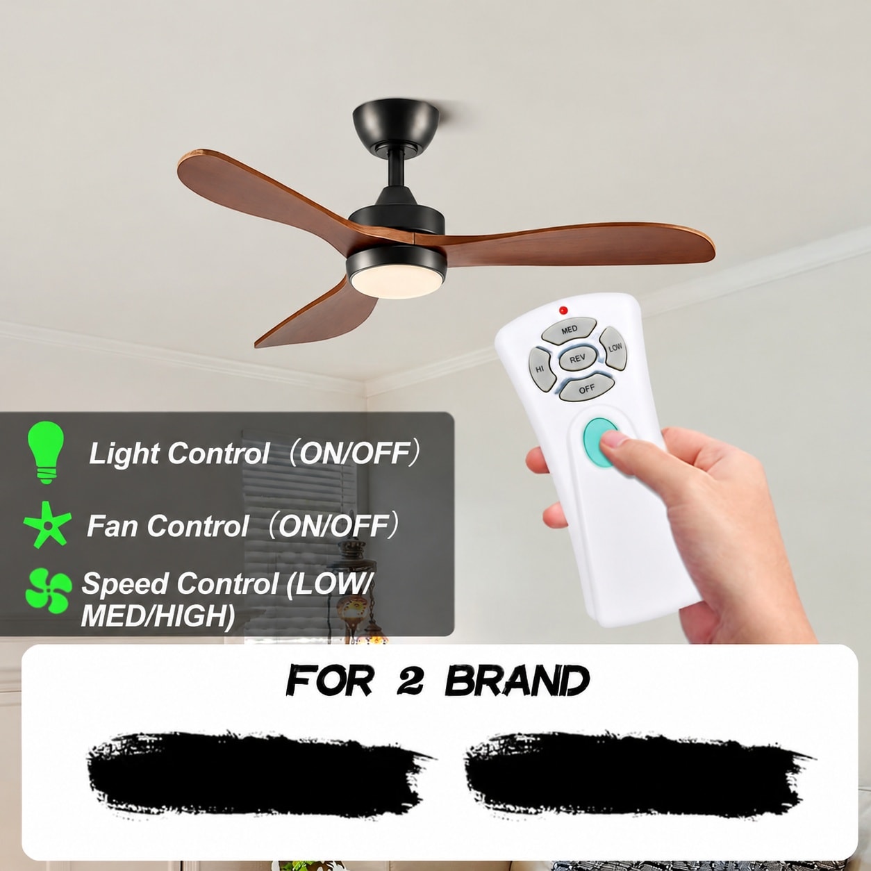 SenQWFa LDC0817C871 Ceiling-Fan-Blade-Arms - View #3