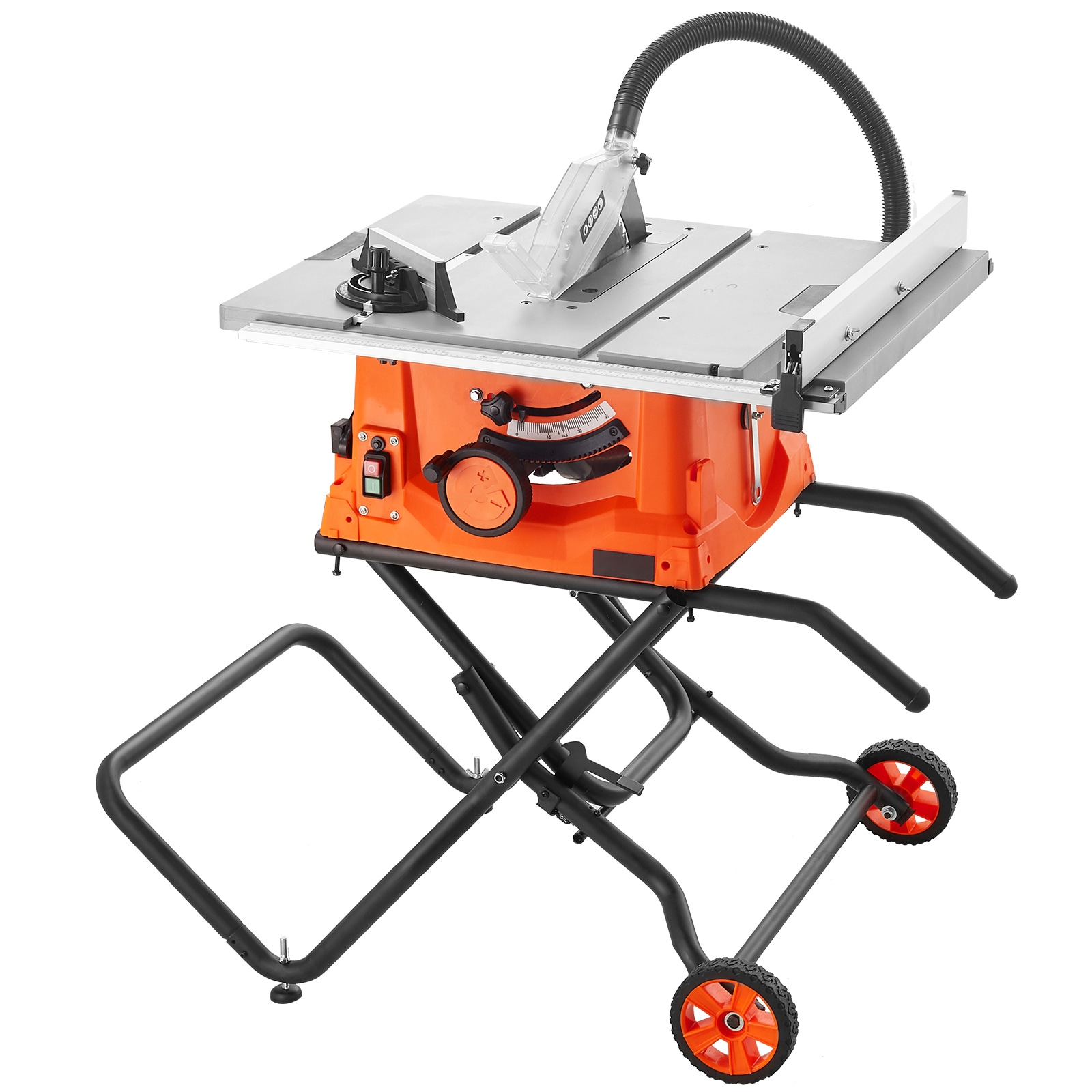SVOPES SVOPESZLXMGTJ01107V1 Table Saw with Stand 10-in 15 -Amp 120 -Volt Portable Benchtop Table Saw