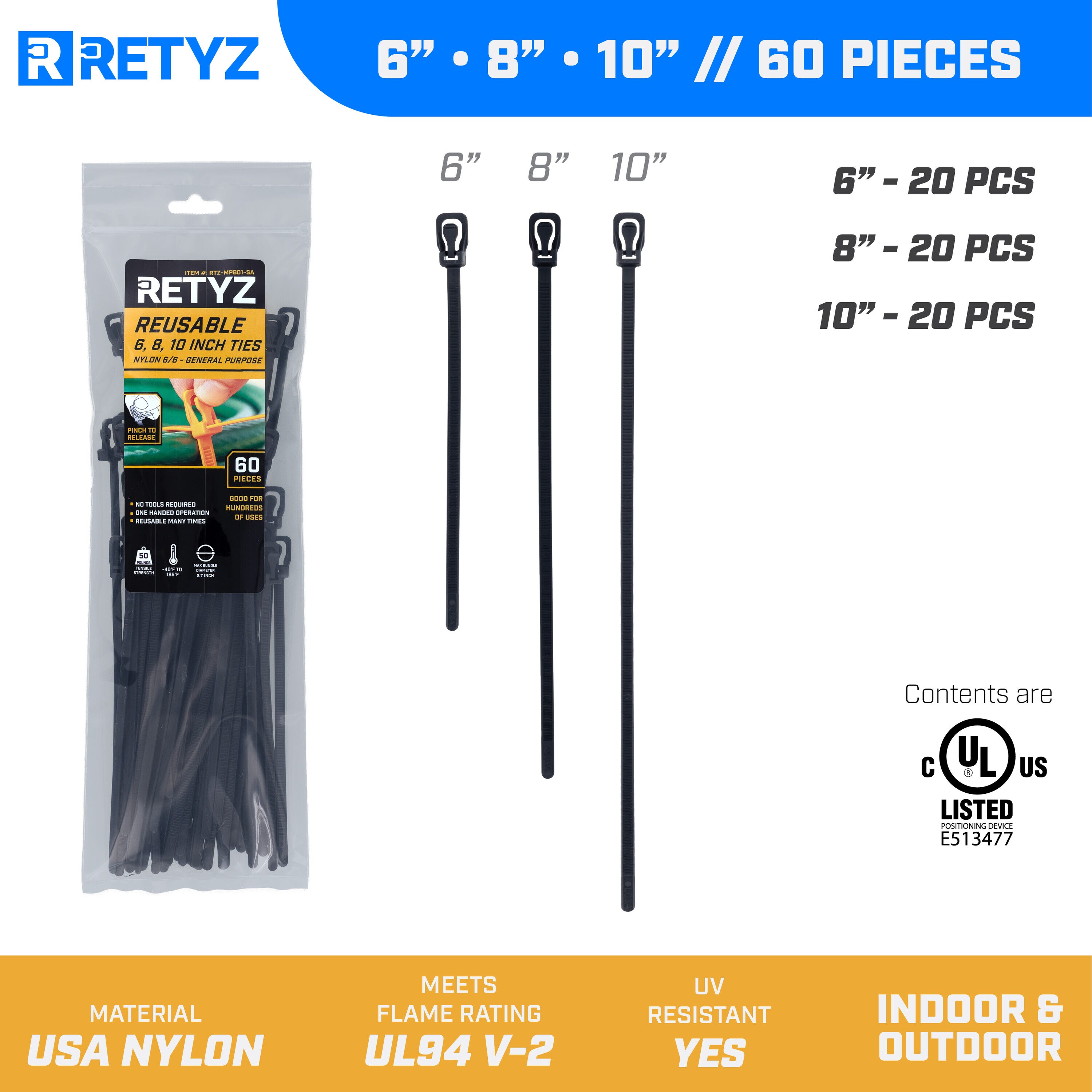 RETYZ RTZ-MPB01-SA Cable-Ties - View #3
