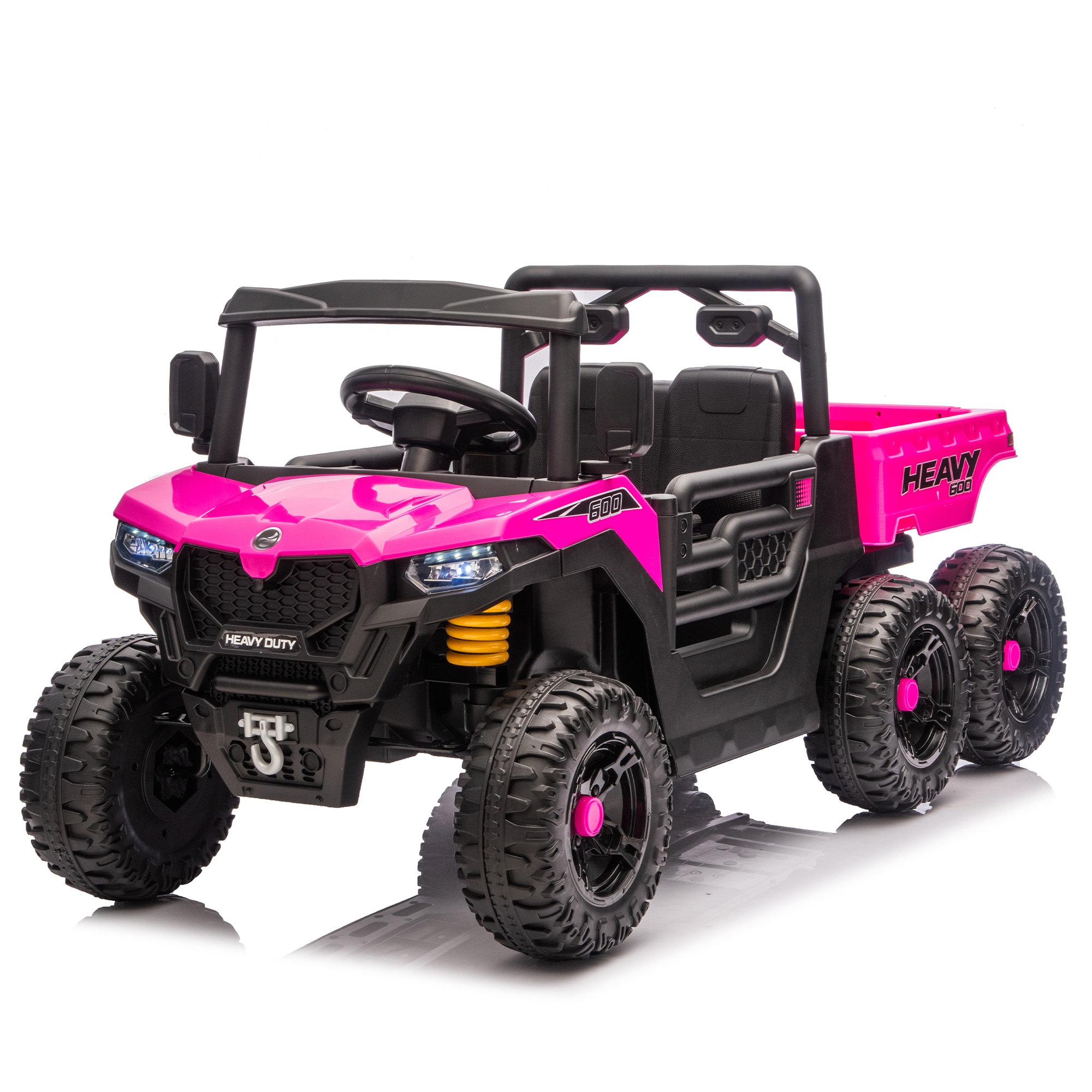 LOVMOR - 24V 400W Kids Ride On Six wheel Electric Dump Truck W PC 2.4G 4WD Super Performance Six ...