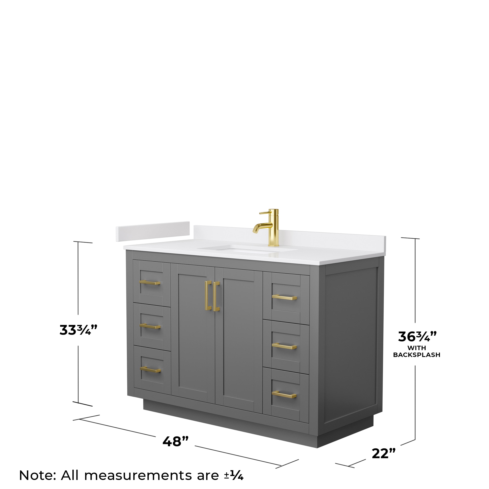 Wyndham Collection WCF292948SGGWCUNSMXX Bath-Vanity-Combo - View #5