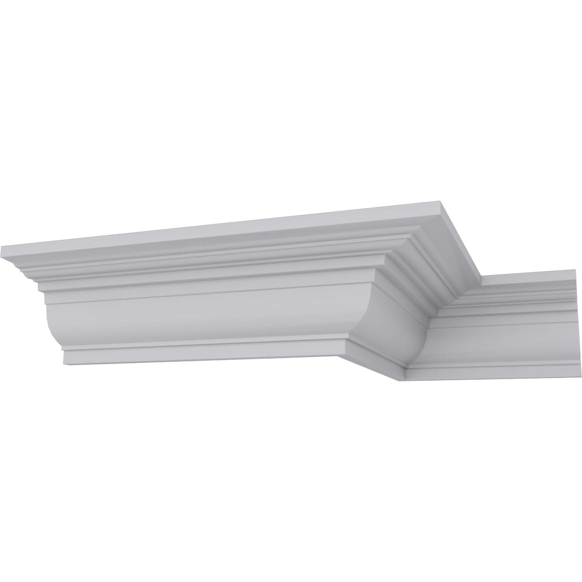 Bedford Smooth White Polyurethane Crown Moulding 94.5"