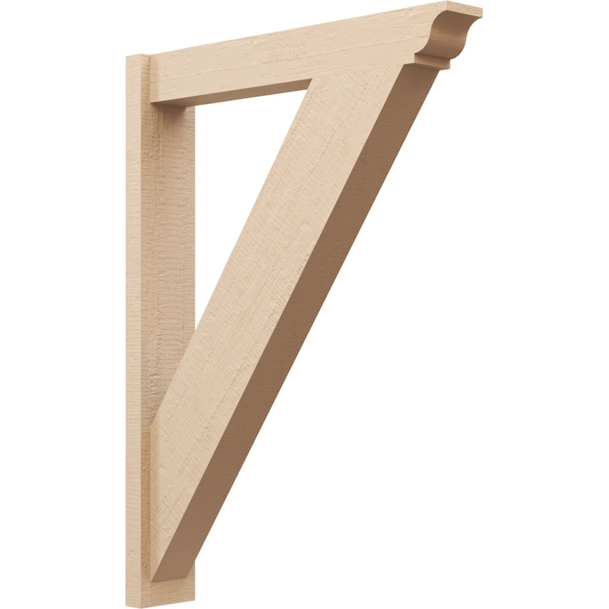 Ekena Millwork 2134426 Timberthane Rough Cedar Faux Wood Traditional Outlooker 6-in W x 34-in D x 46-in H Primed Tan