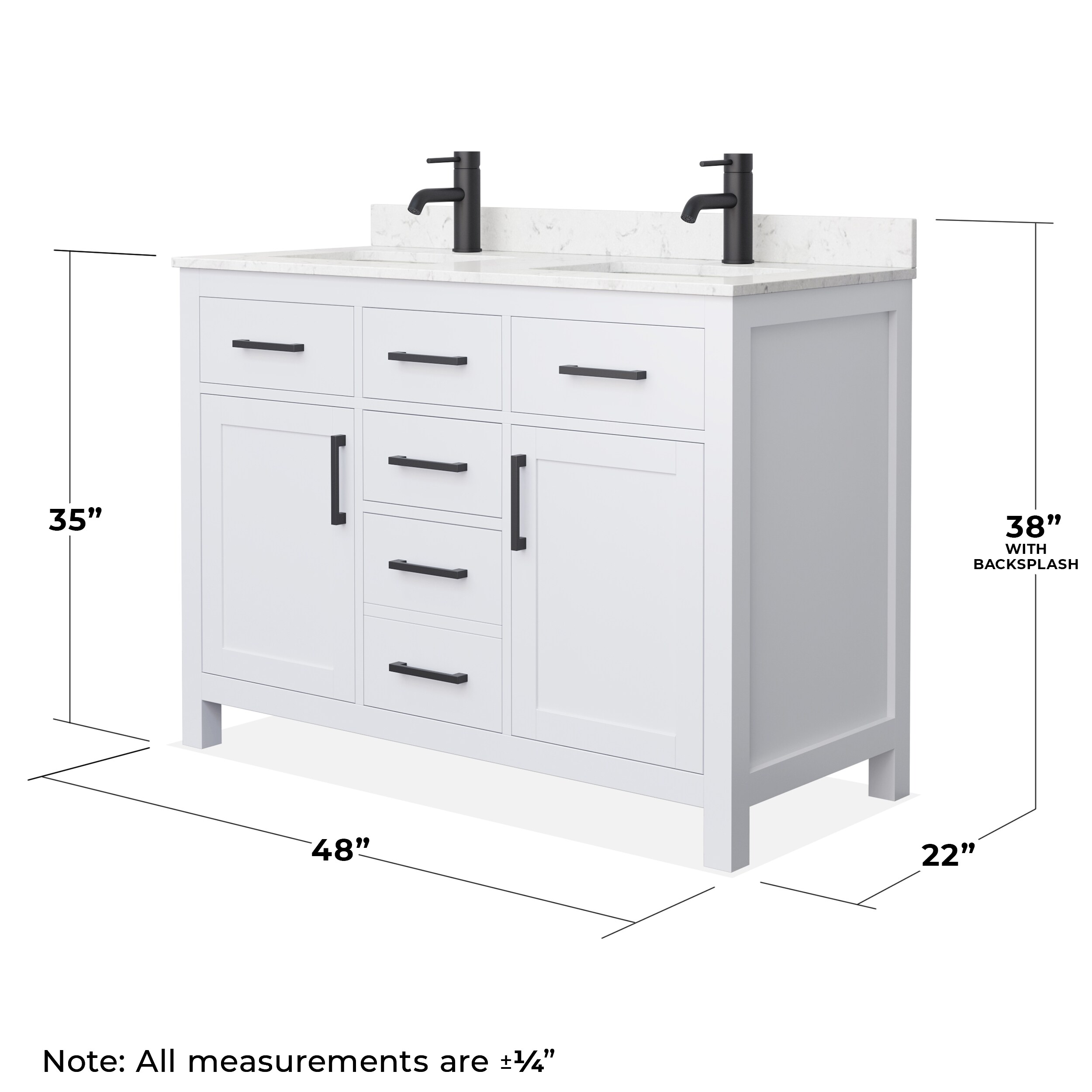 Wyndham Collection WCG242448DWBCCUNSMXX Bath-Vanity-Combo - View #5