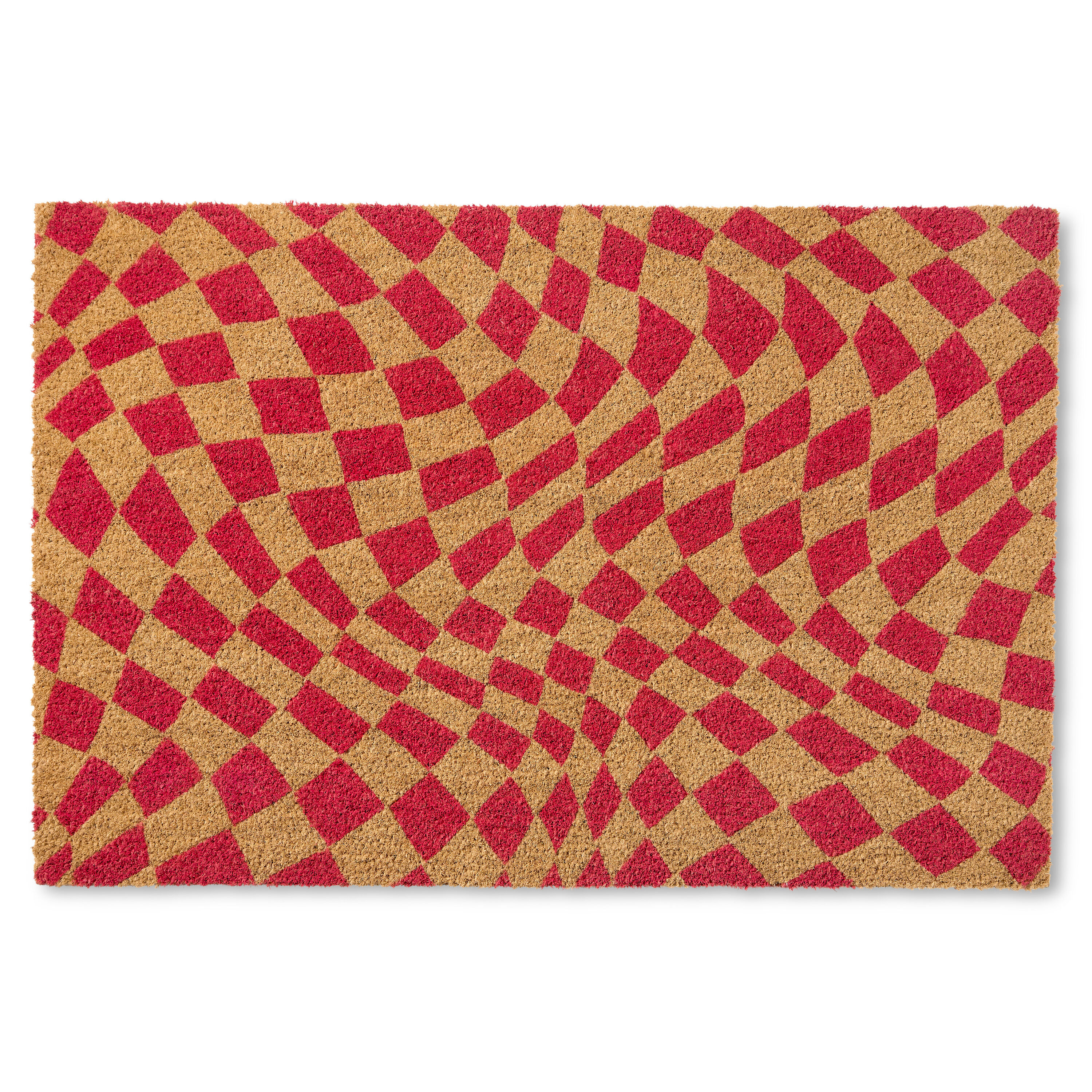 Town & Country Living 1-E008-200 2-ft x 3-ft Red Coir Rectangular Outdoor Decorative Door mat