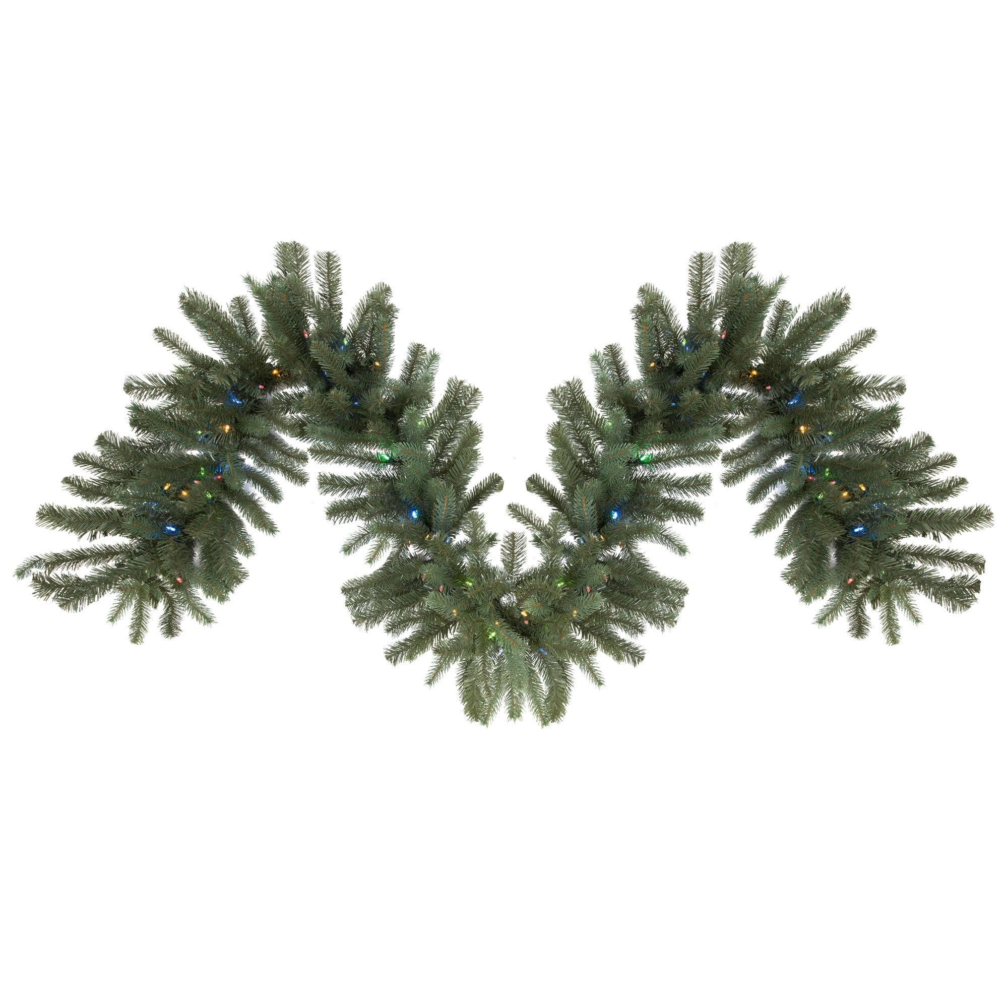 Vickerman A164319LED Indoor Pre-lit Electrical Outlet 9-ft Spruce Artificial Garland with Multicolor LED Lights