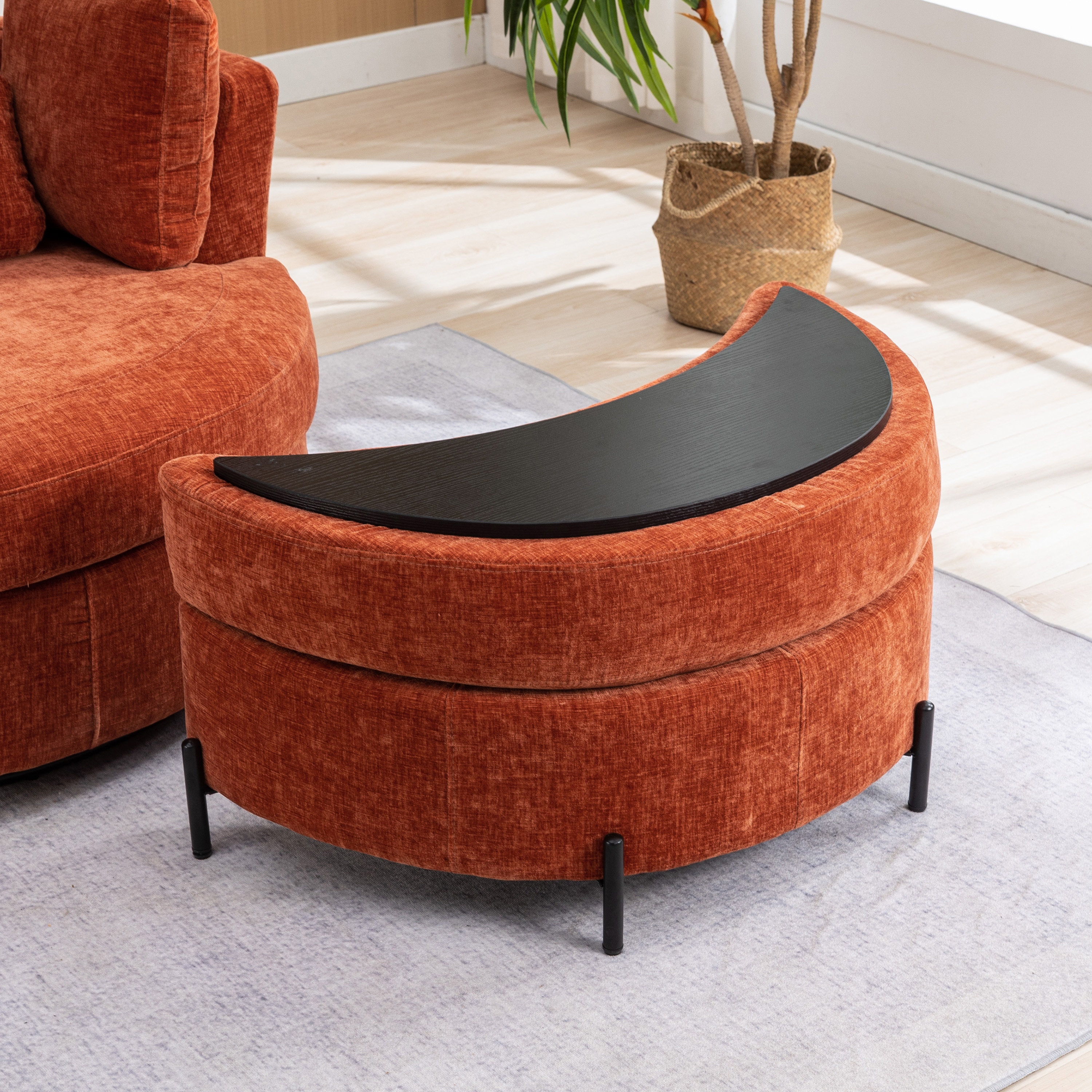 Hrinhom HC-W4001-TERRACOTTA Indoor-Ottomans - View #2
