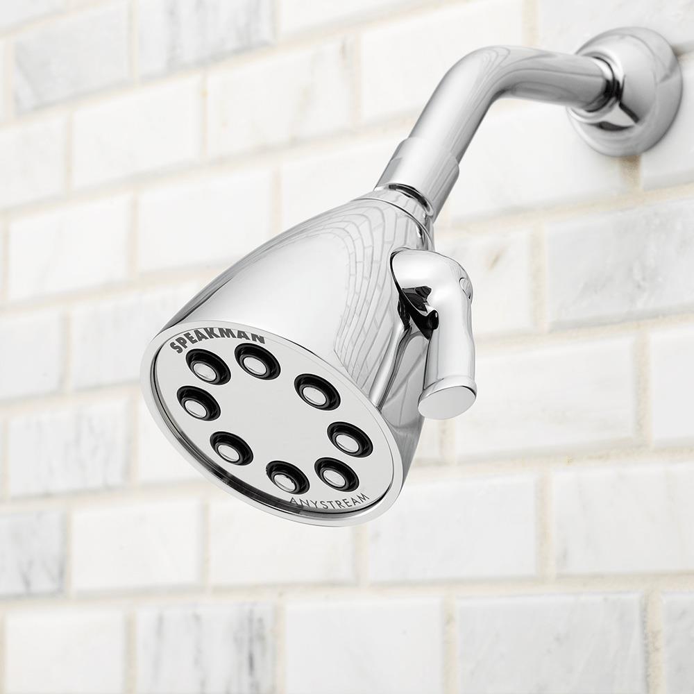 Polished Chrome Round Multi-Function Wall Mounted Shower Head