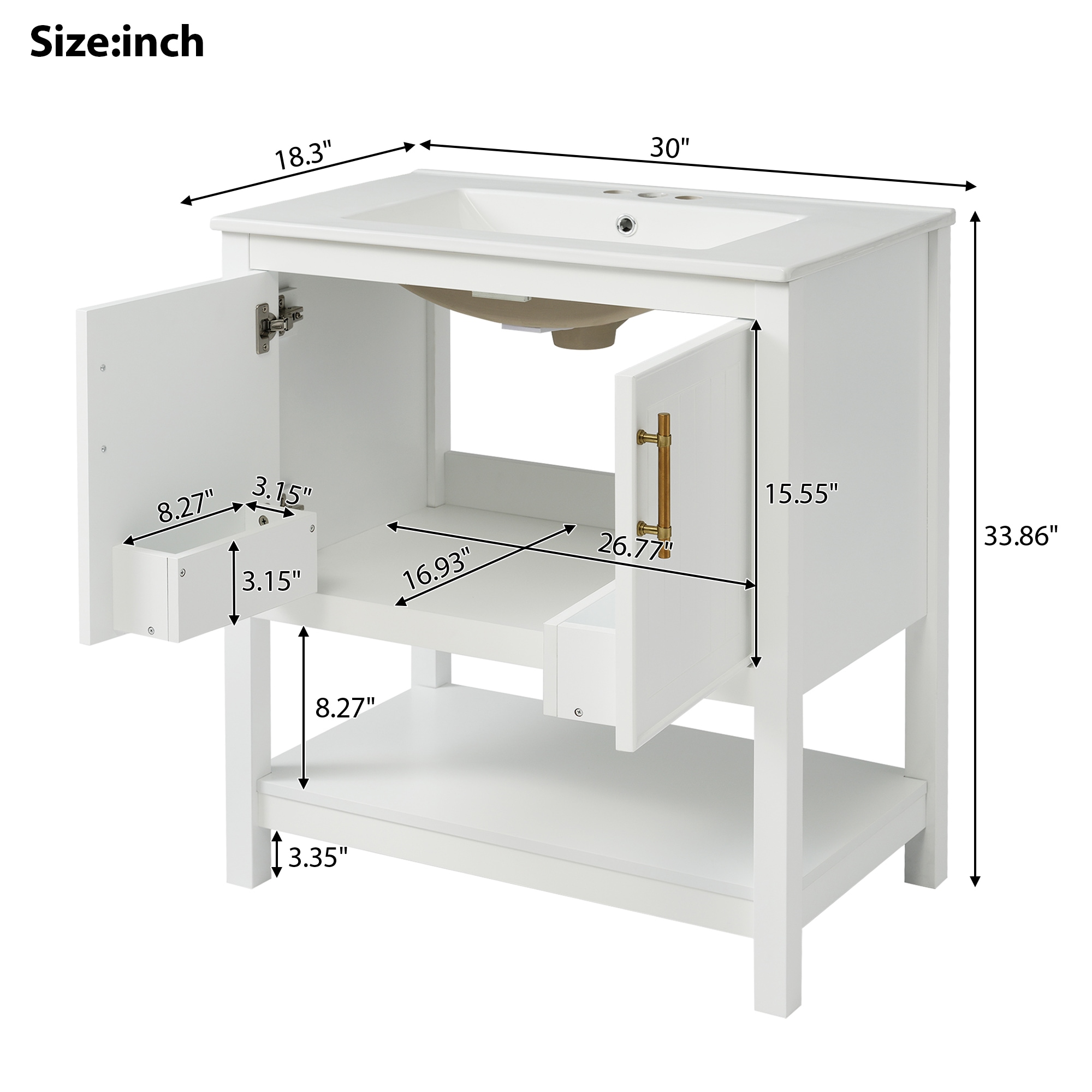 BEARSOLIM DJYC-WF325888AAK Bath-Vanity-Combo - View #3