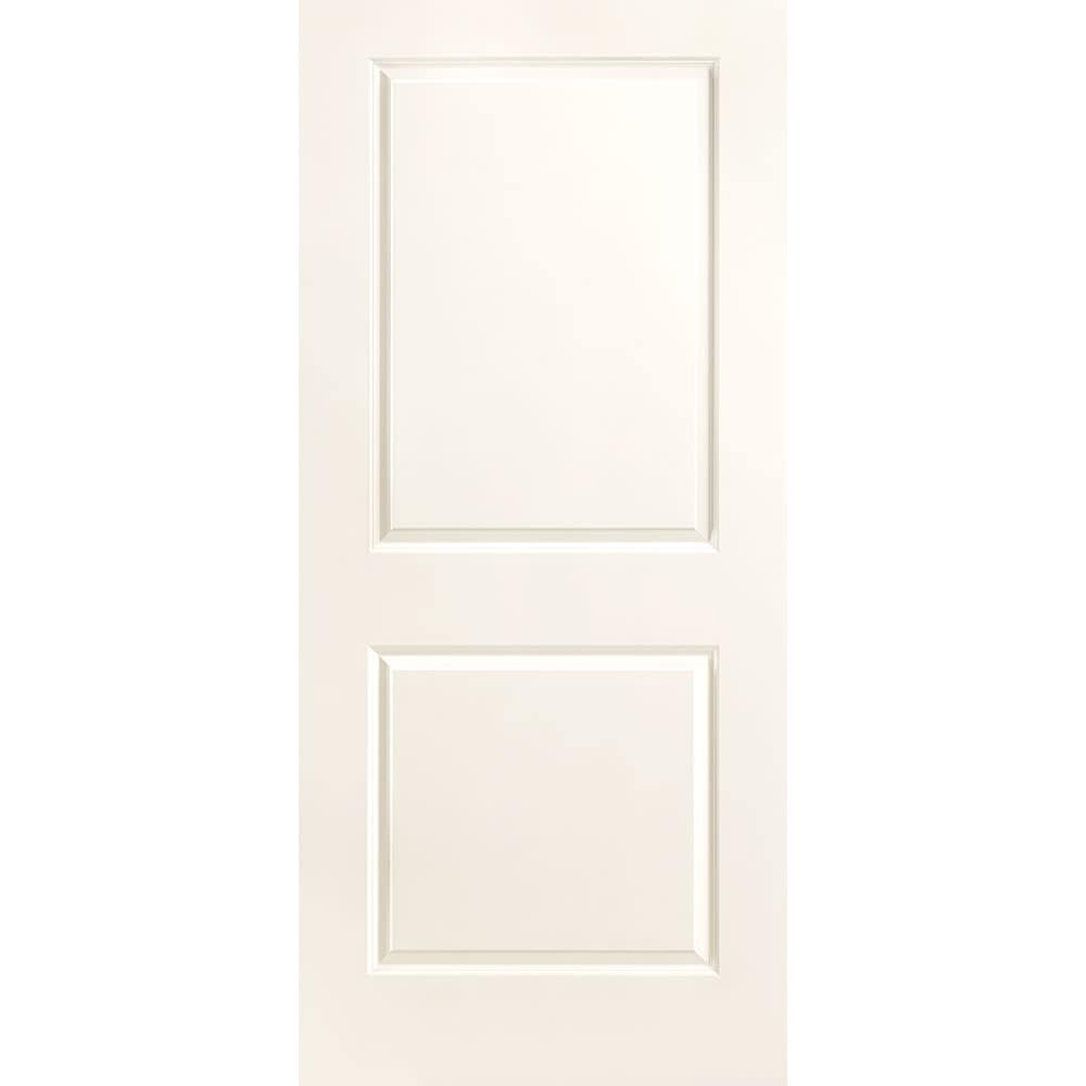 Masonite 1315977 Traditional 36-in x 80-in White 2-panel square Smooth Solid core Prefinished Molded composite Slab Door