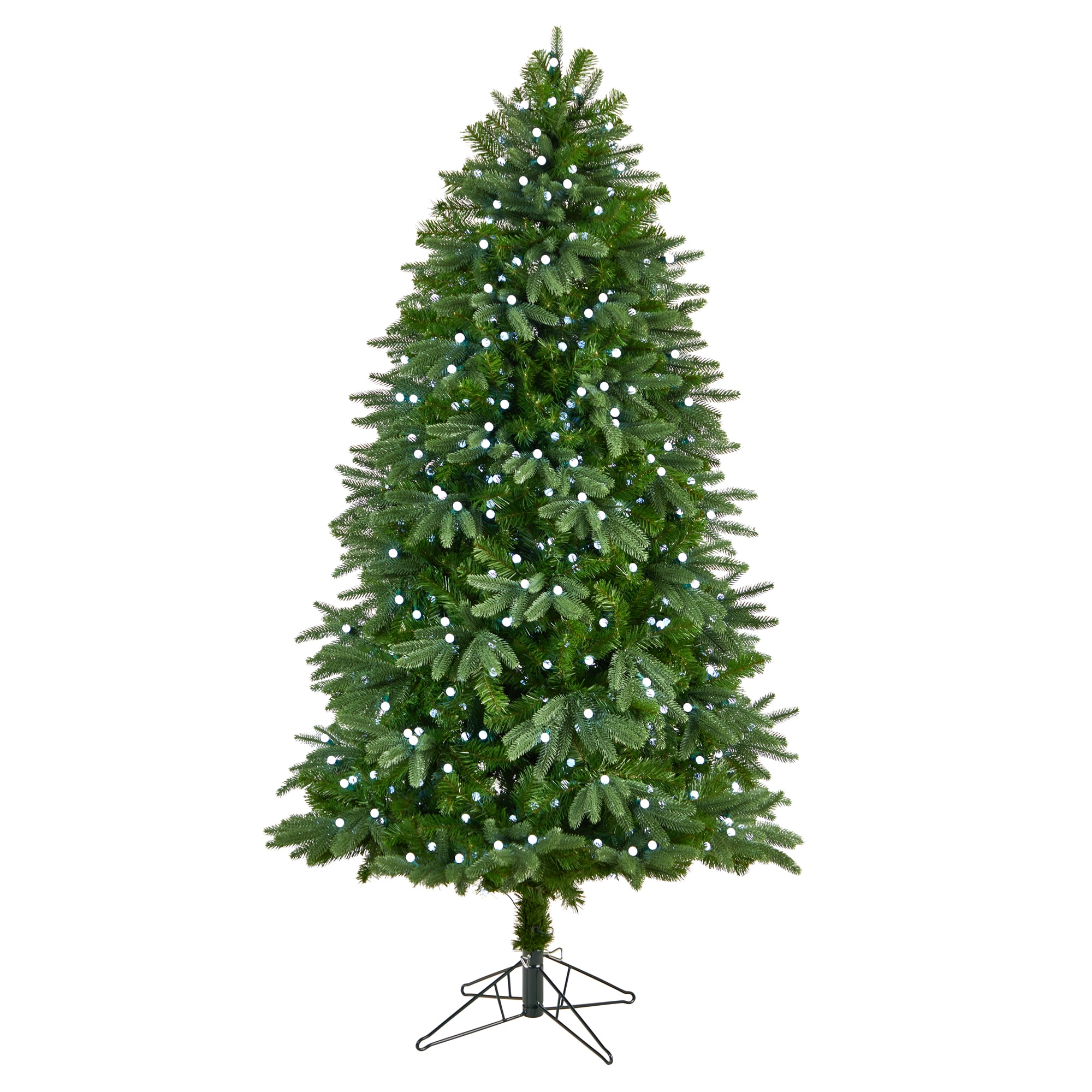 Nearly Natural T3292 6.5-ft Fraser fir Pre-lit Artificial Christmas Tree with White LED Lights