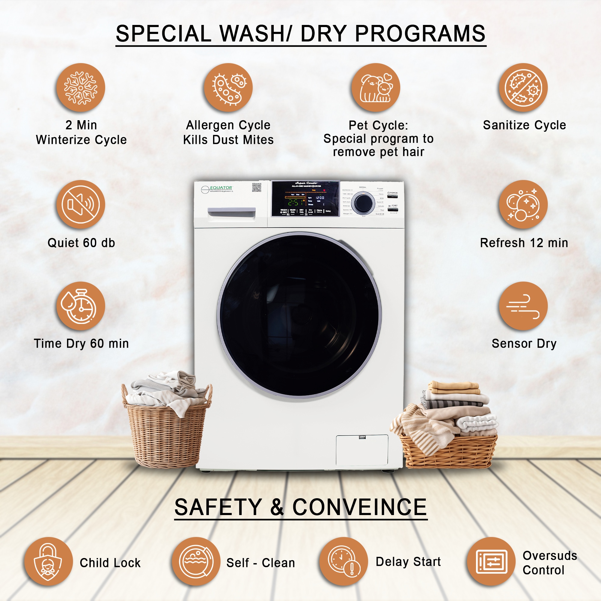Equator Advanced Appliances EZ 4800 V WHITE Combination-Washers-Dryers - View #12