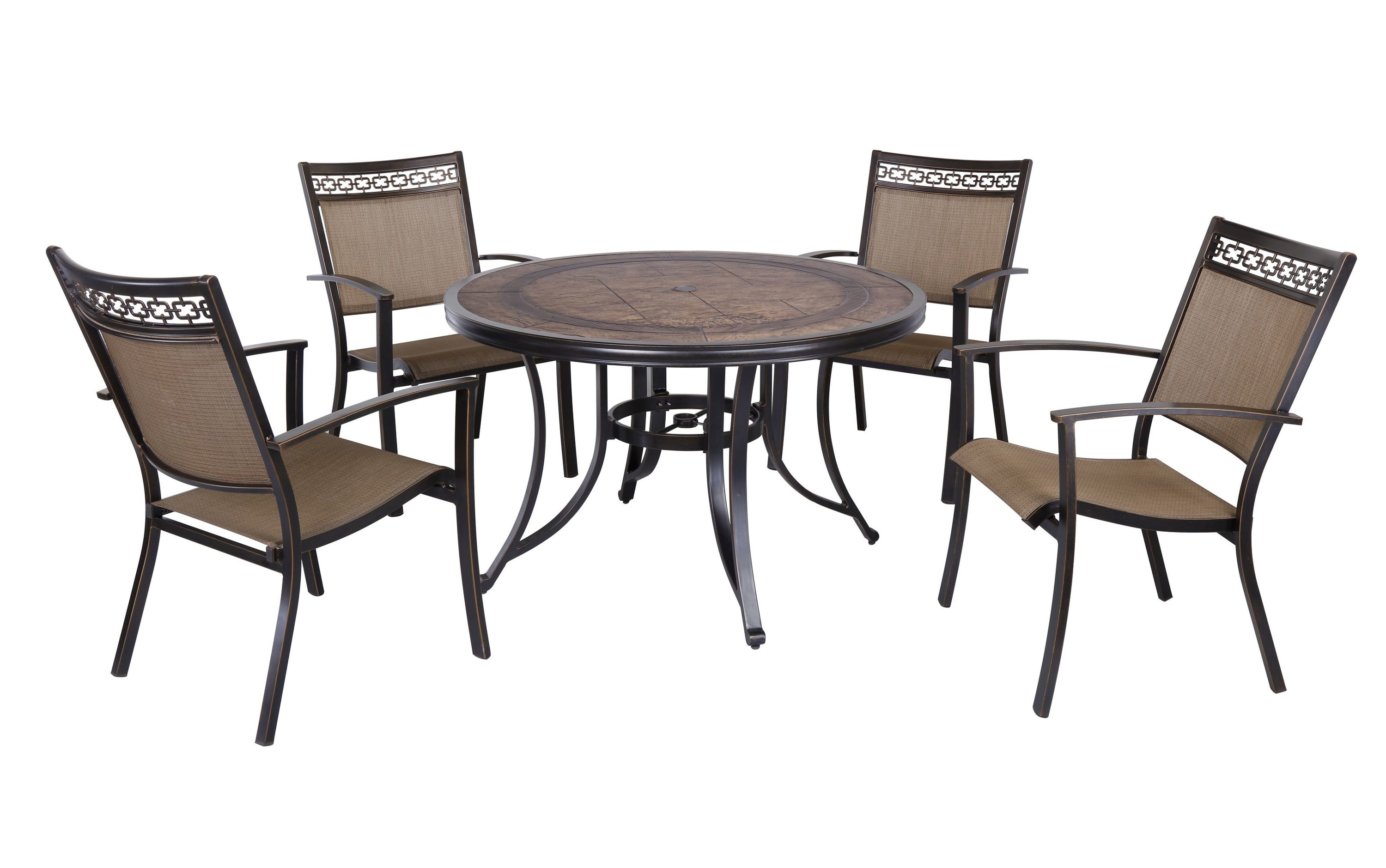 CASAINC BJC-1XLCKS97F3-BJ26 Patio conversation-Set 5-Piece Patio Conversation Set with Brown