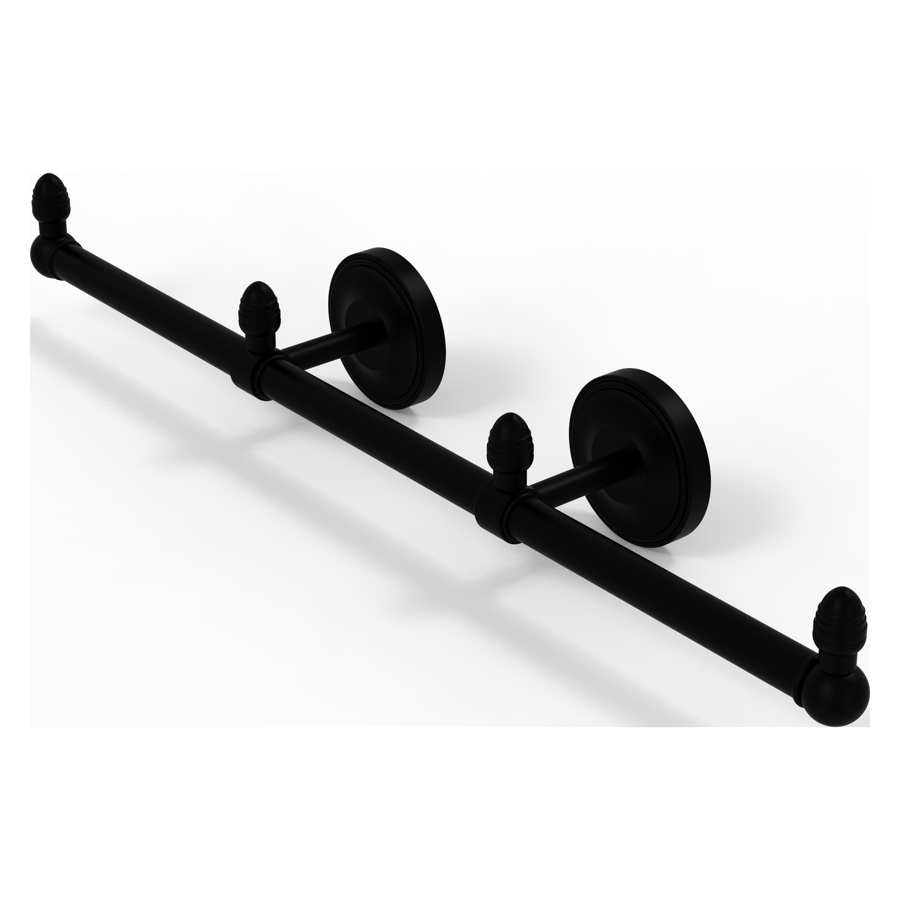 Allied Brass BPPR-HTB-3-BKM Prestige Regal 22-in double Matte Black Wall mount Double Towel Bar