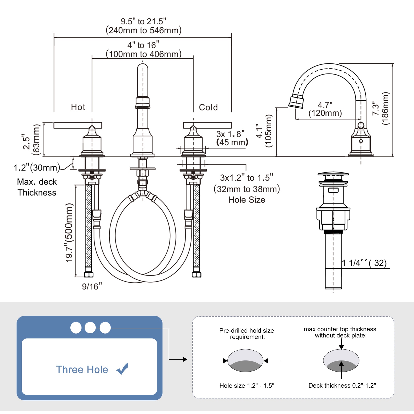 WOWOW 2320500C-LW Lavatory-Faucets - View #4