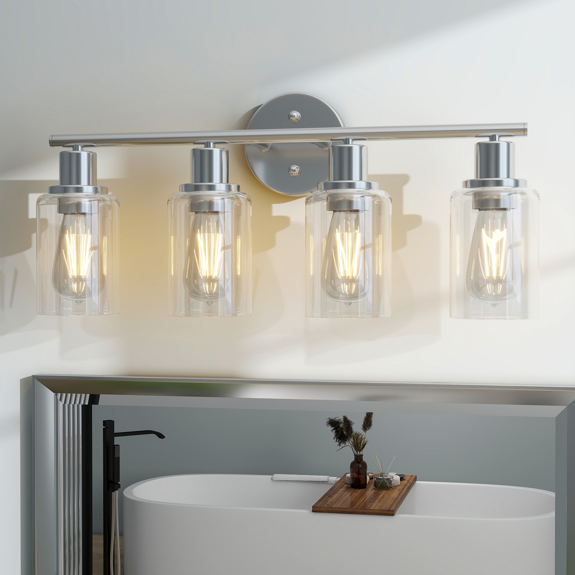 Dreamsidea  23.09-in 4-Light Vanity Light Transitional for Bathroom