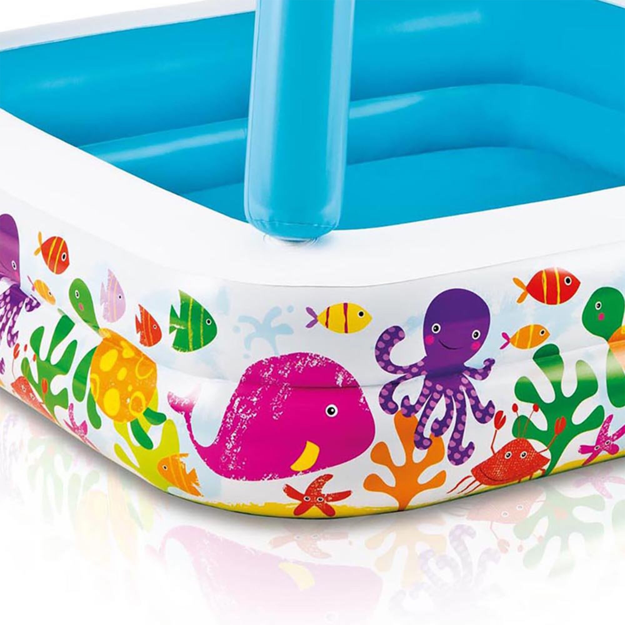 Intex 60in L x 60in W Multicolor Square Kiddie Pool in the Kiddie