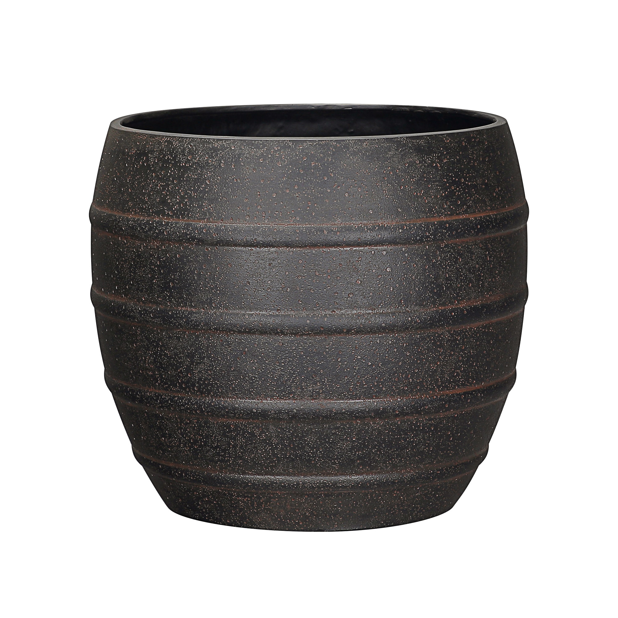 allen + roth PLI5013TWI Round 10.51-in W x 11.38-in H x 13.07-in D Bronze Resin Contemporary/Modern Indoor/Outdoor Planter