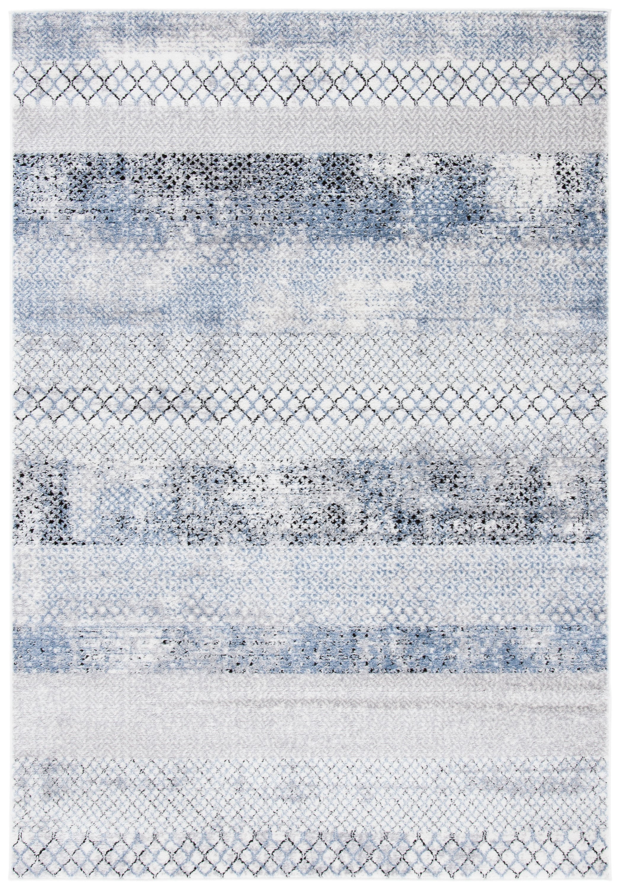 Safavieh ALA761G-5 Amelia Cindie 5 x 8 (ft) Loomed Polypropylene Gray/Light Blue Rectangular Indoor Abstract Bohemian/Eclectic Area rug